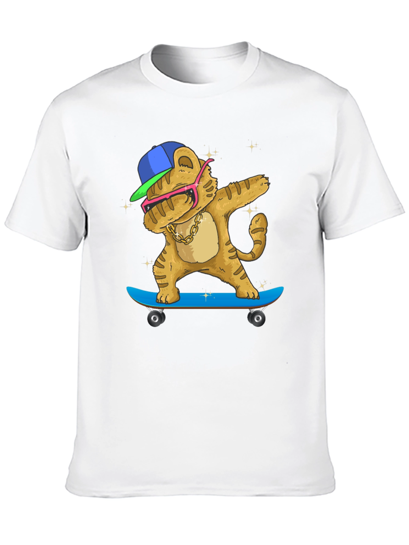 Dabbing Tiger Skateboard T-Shirt