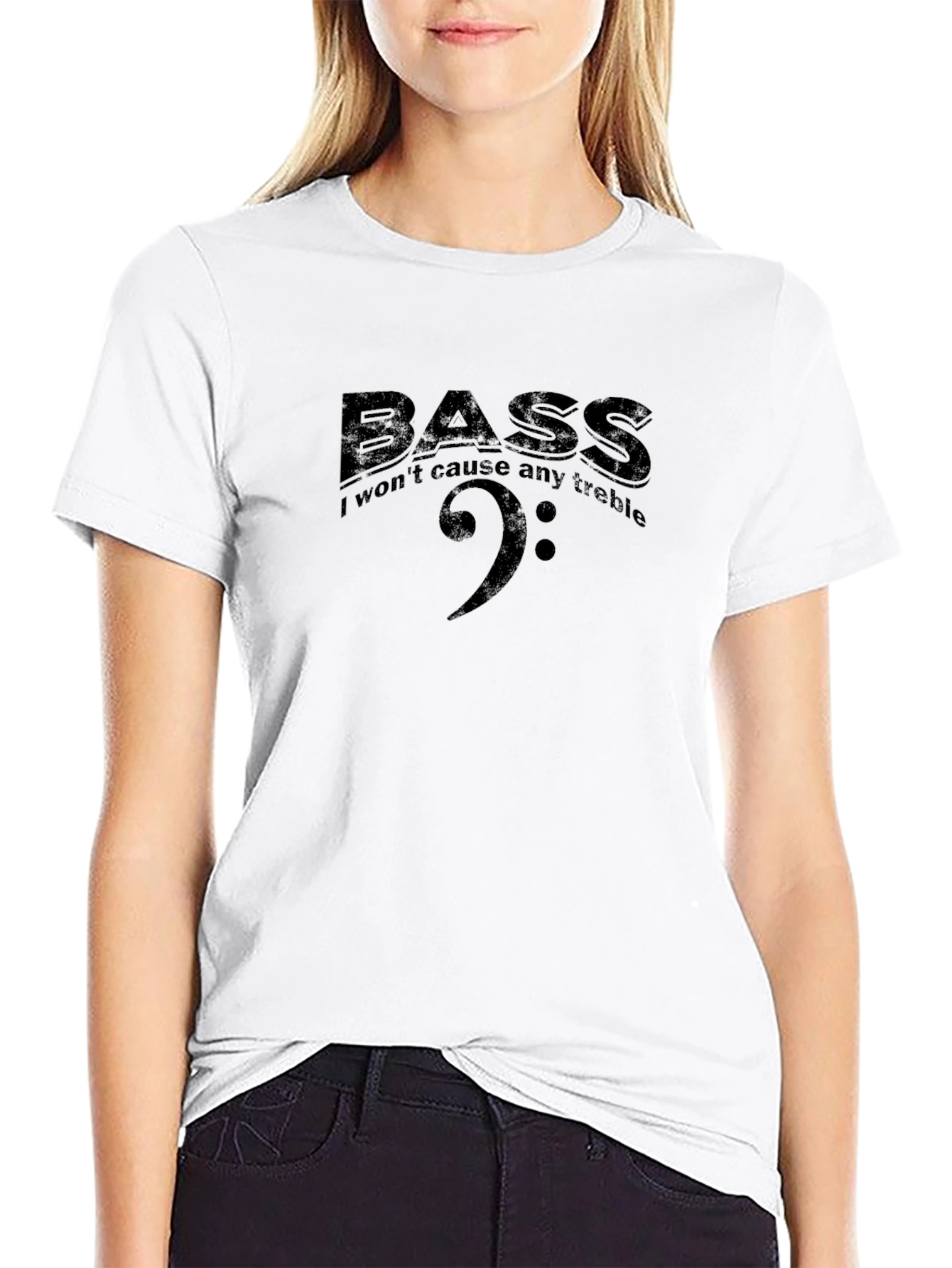 Bass I Wont Cause Any Treble Black T-Shirt