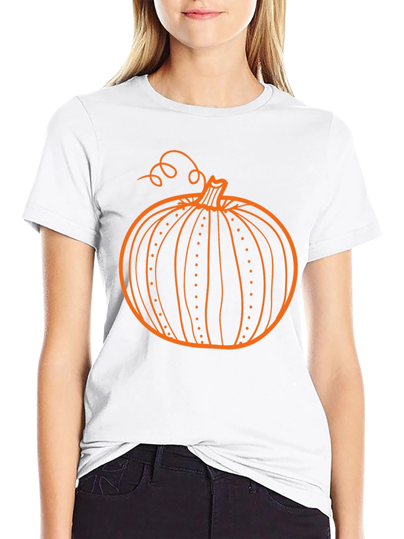Pumpkin Graphic Black T-Shirt