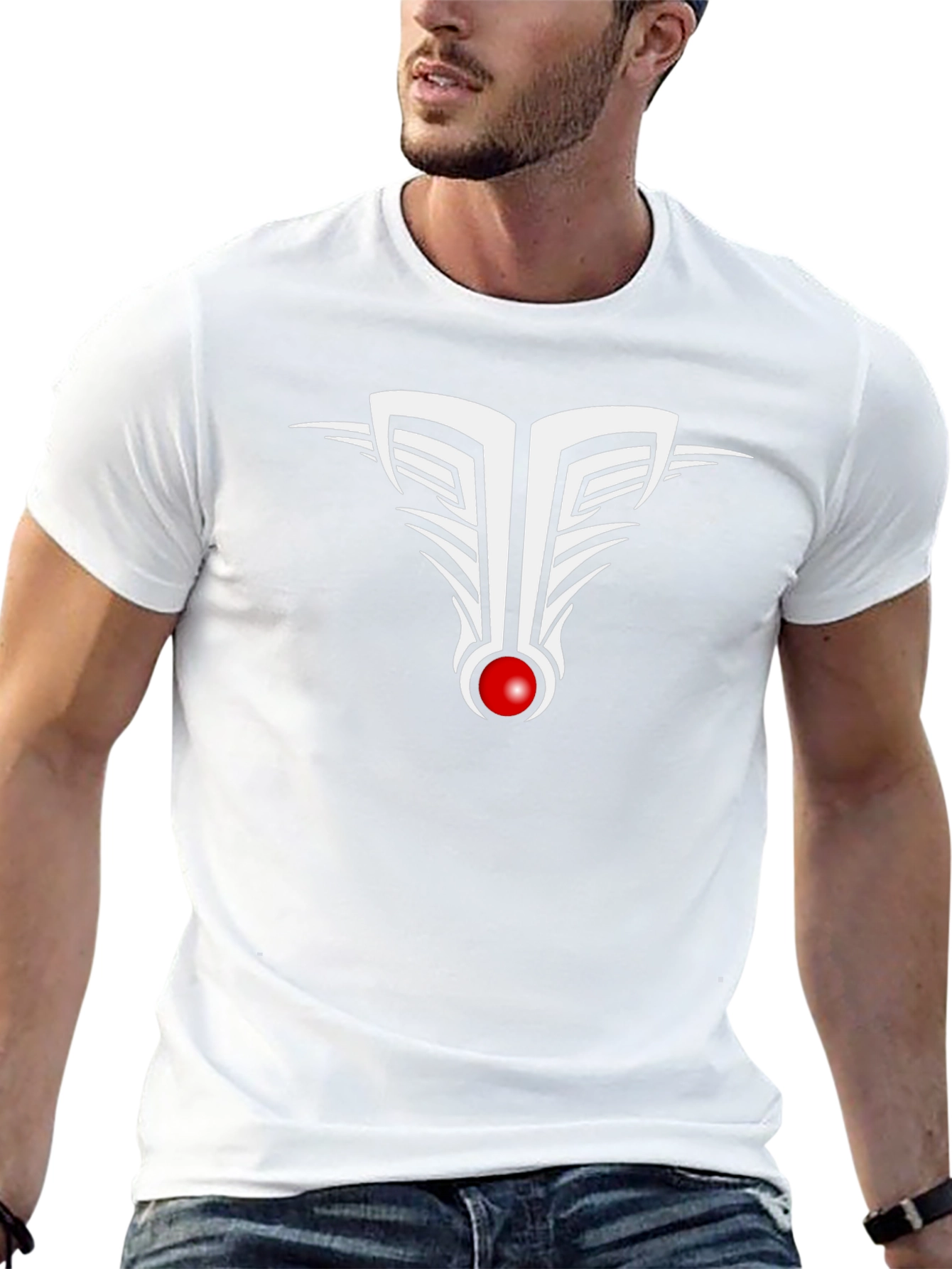 Tribal Design Black T-Shirt