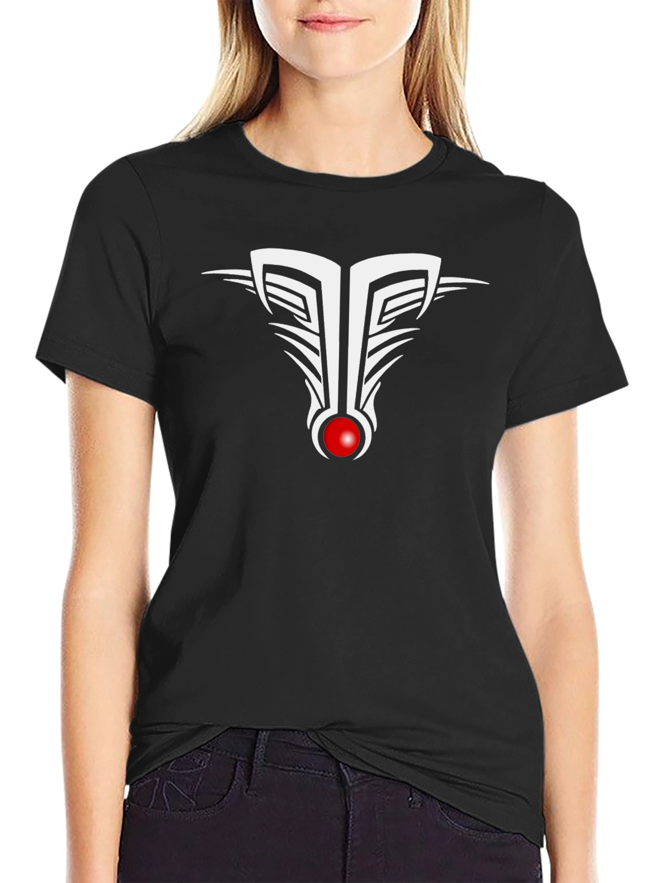 Tribal Design Black T-Shirt