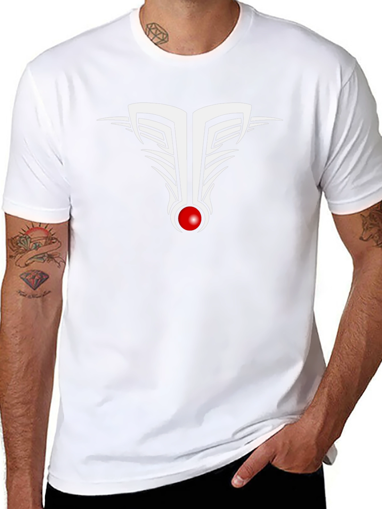 Tribal Design Black T-Shirt