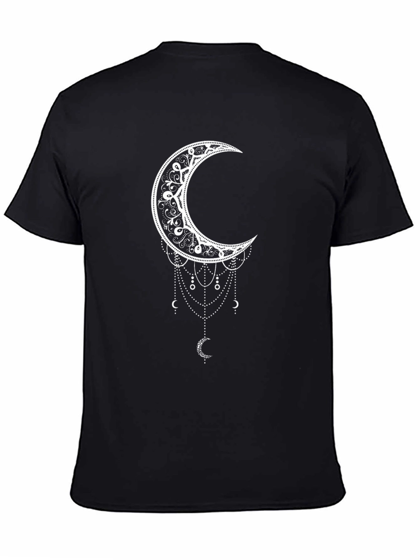 Black Moon Mandala T-Shirt - Celestial Style