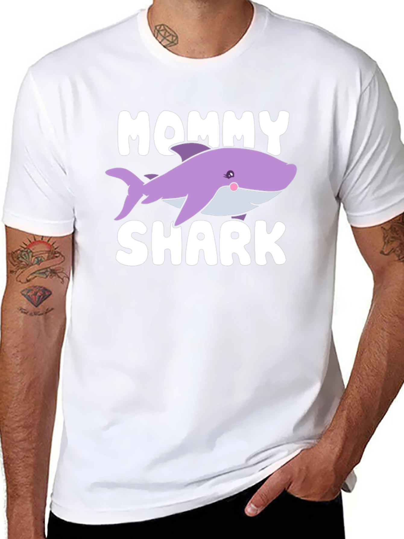 Mommy Shark T-Shirt - Cute Cartoon Shark Design