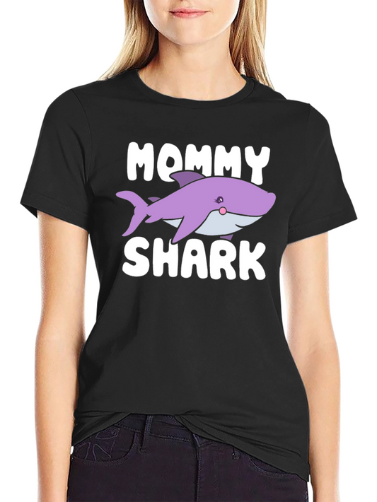 Mommy Shark T-Shirt - Cute Cartoon Shark Design