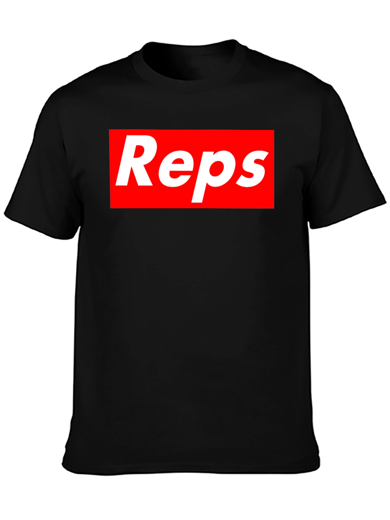 Reps Graphic Tee - Black Cotton Shirt