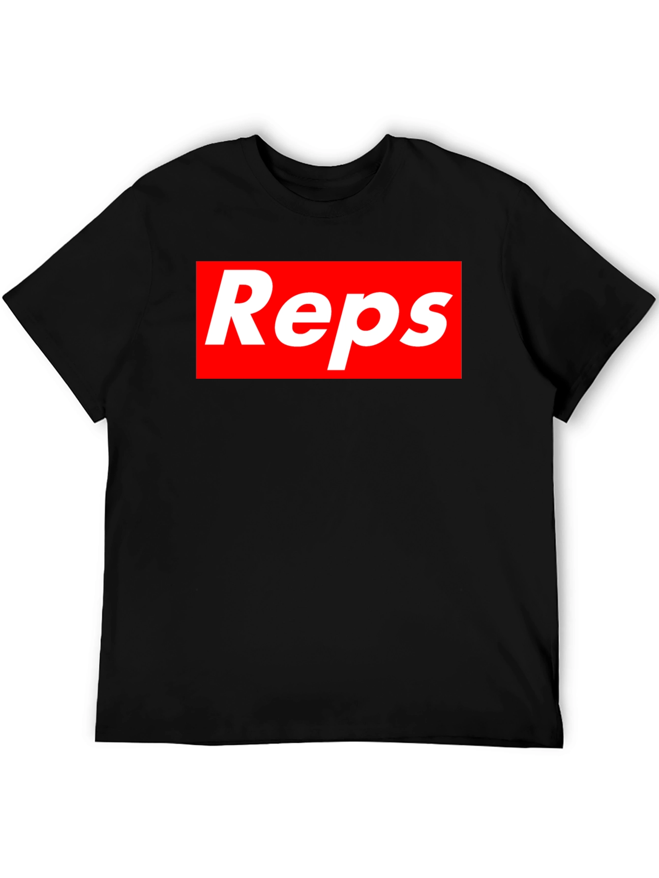 Reps Graphic Tee - Black Cotton Shirt