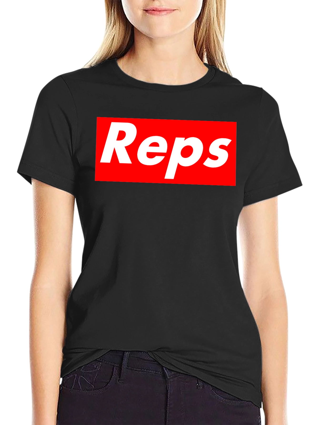 Reps Graphic Tee - Black Cotton Shirt