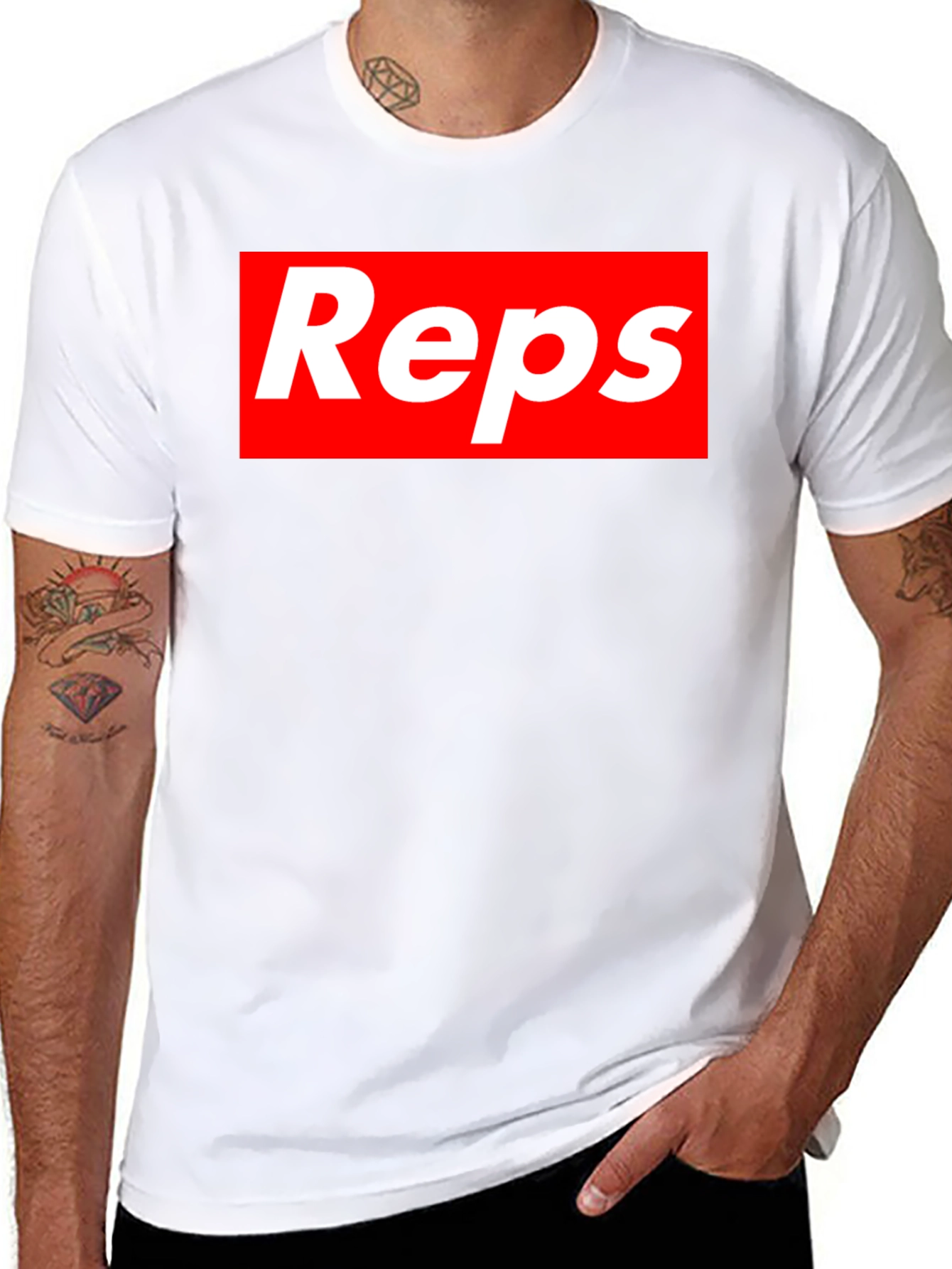 Reps Graphic Tee - Black Cotton Shirt