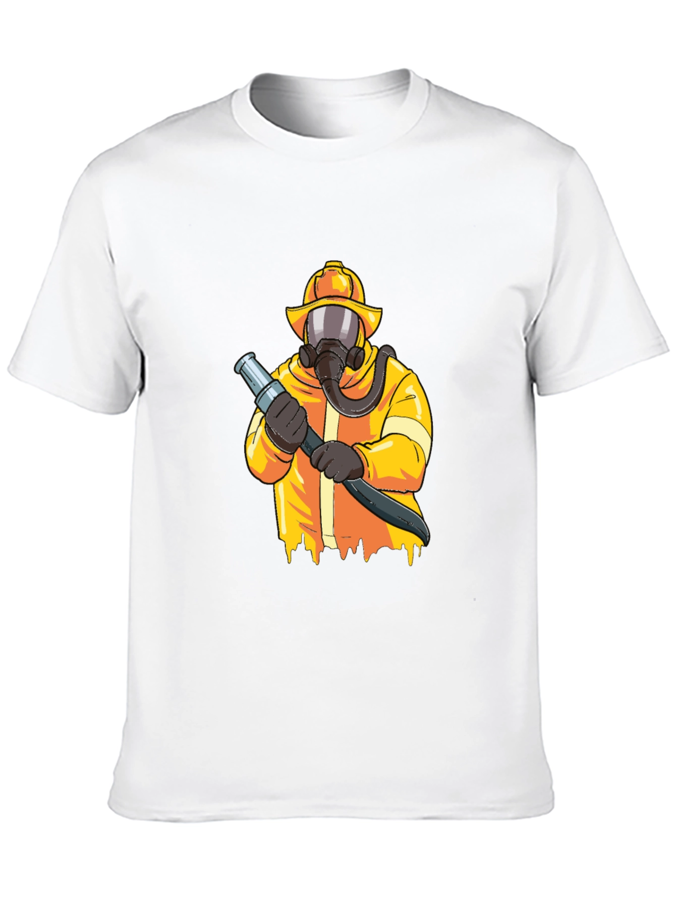 Firefighter Graphic Tee - Black Cotton Blend