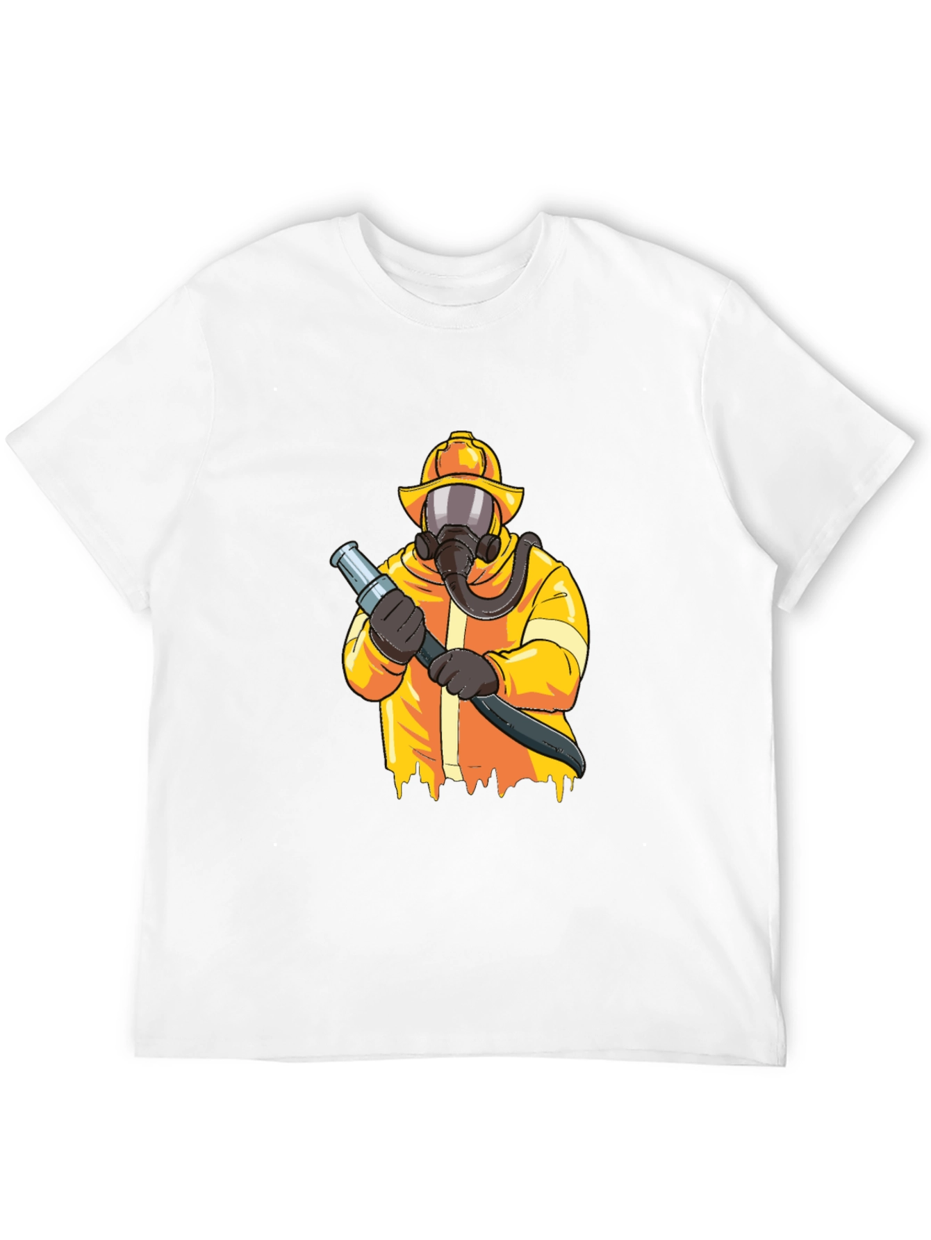 Firefighter Graphic Tee - Black Cotton Blend