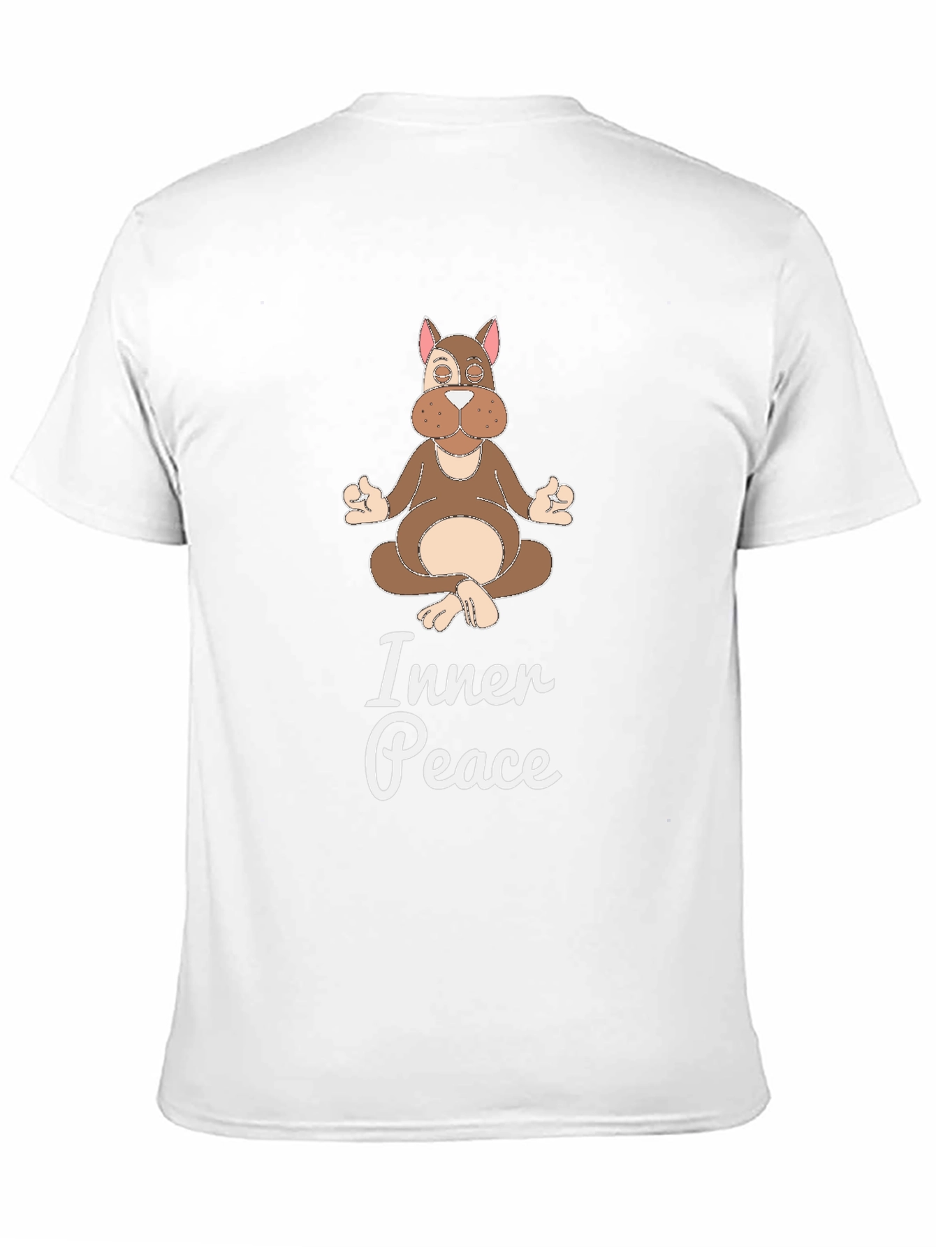 Inner Peace Yoga Dog Black T-Shirt