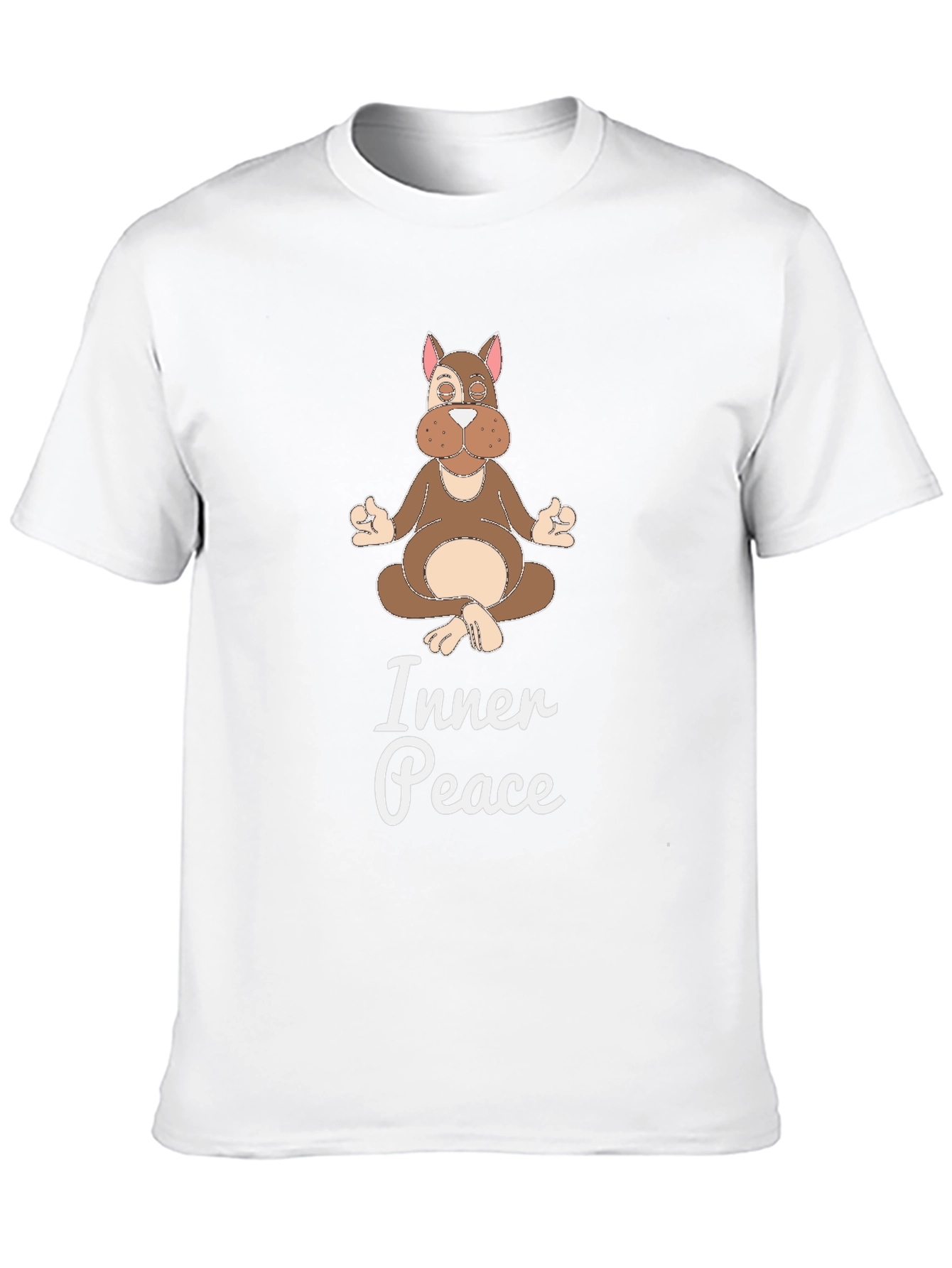 Inner Peace Yoga Dog Black T-Shirt