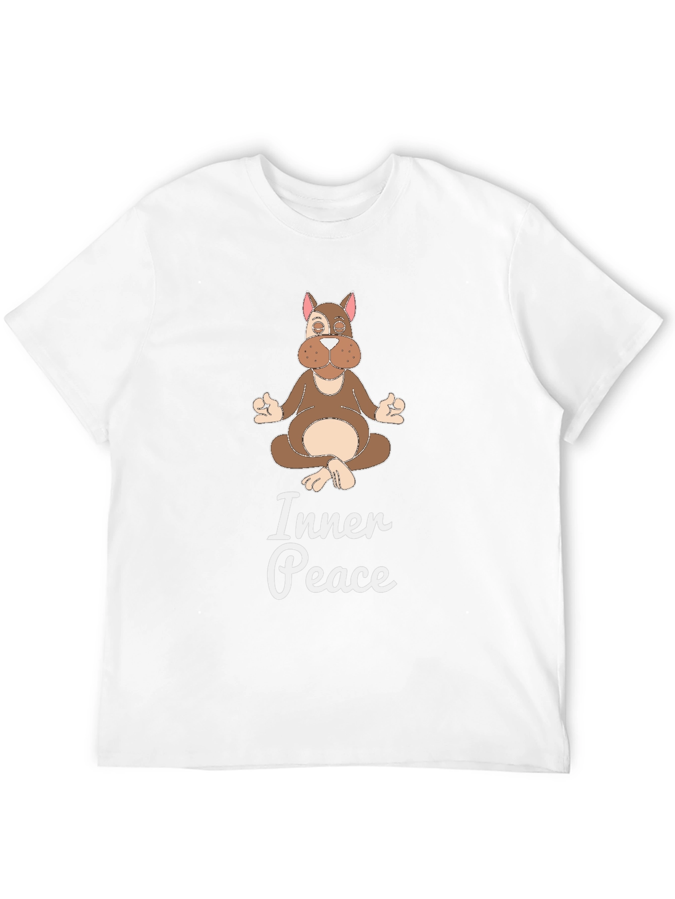 Inner Peace Yoga Dog Black T-Shirt