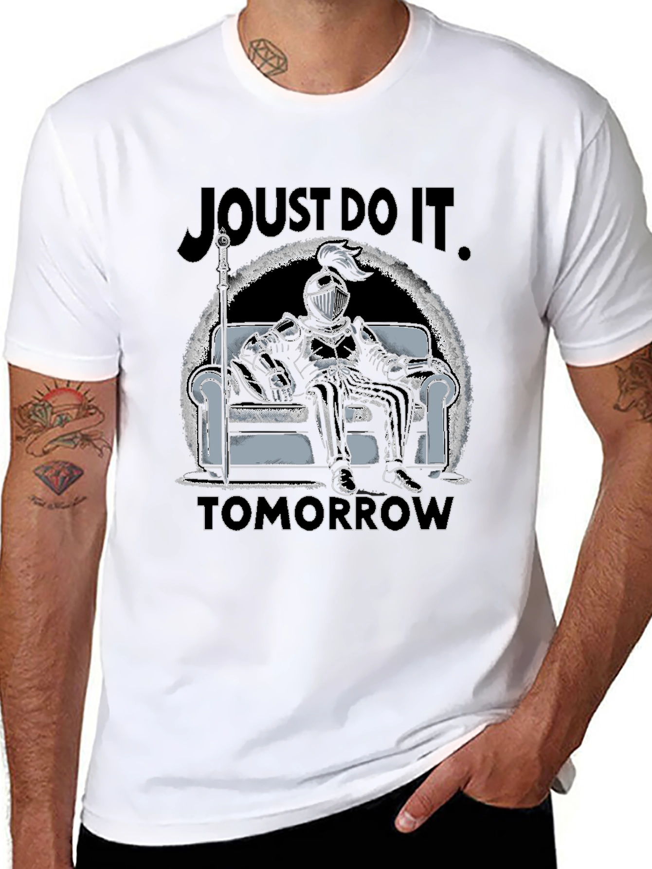Joust Do It Tomorrow T-Shirt - Knight Design