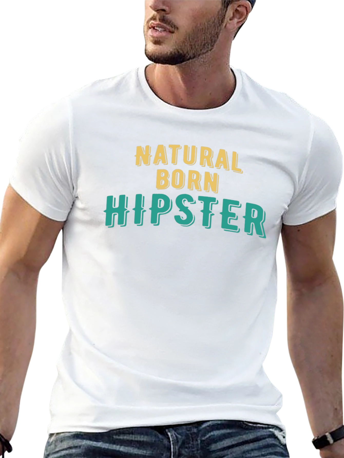 Natural Born Hipster Black Graphic Tee