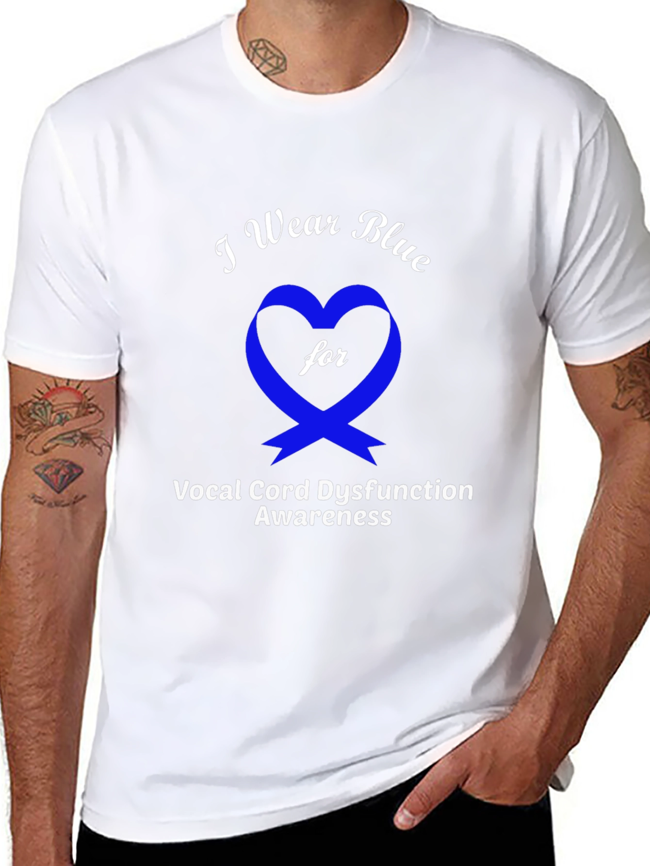 Blue Awareness Ribbon Graphic Tee