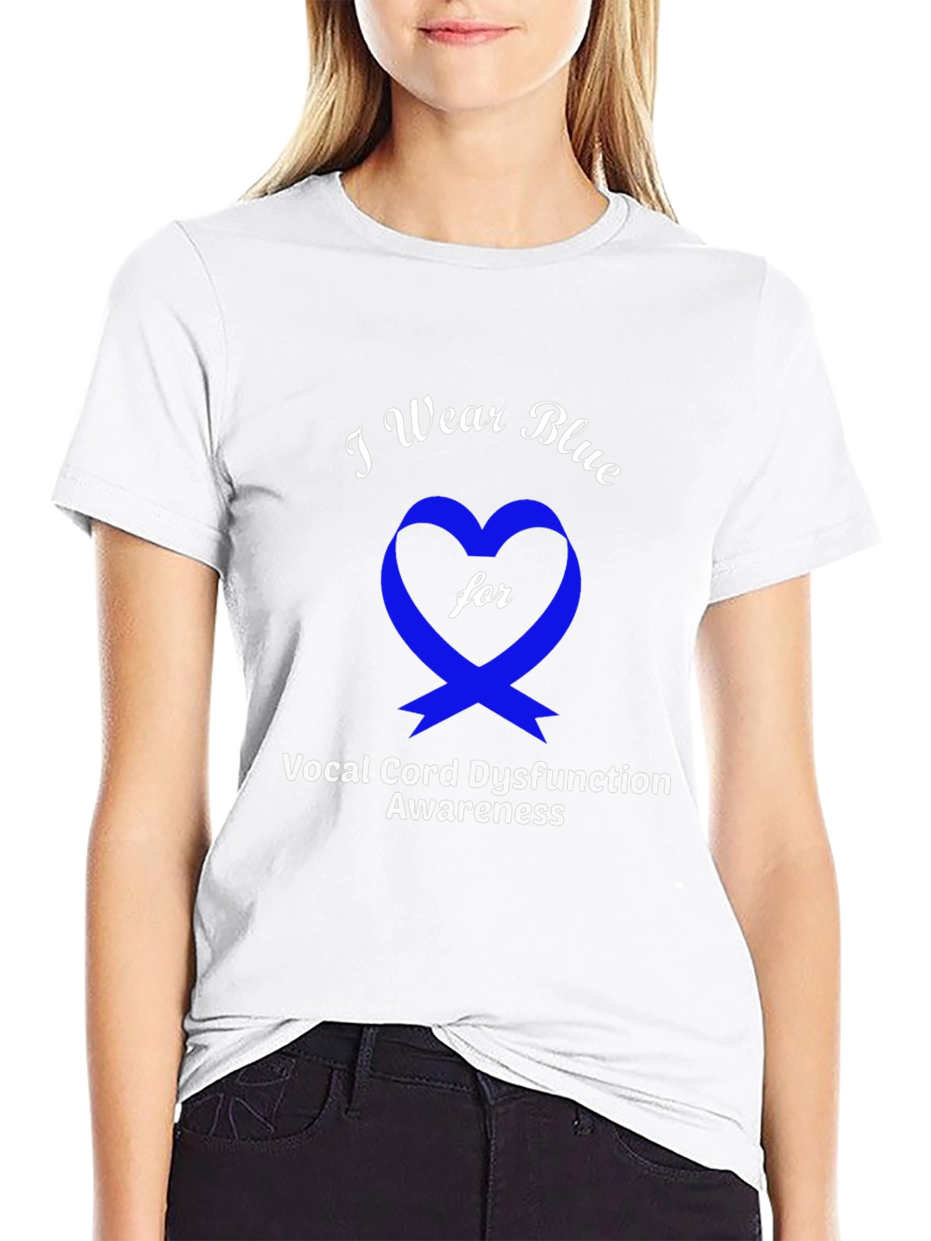Blue Awareness Ribbon Graphic Tee