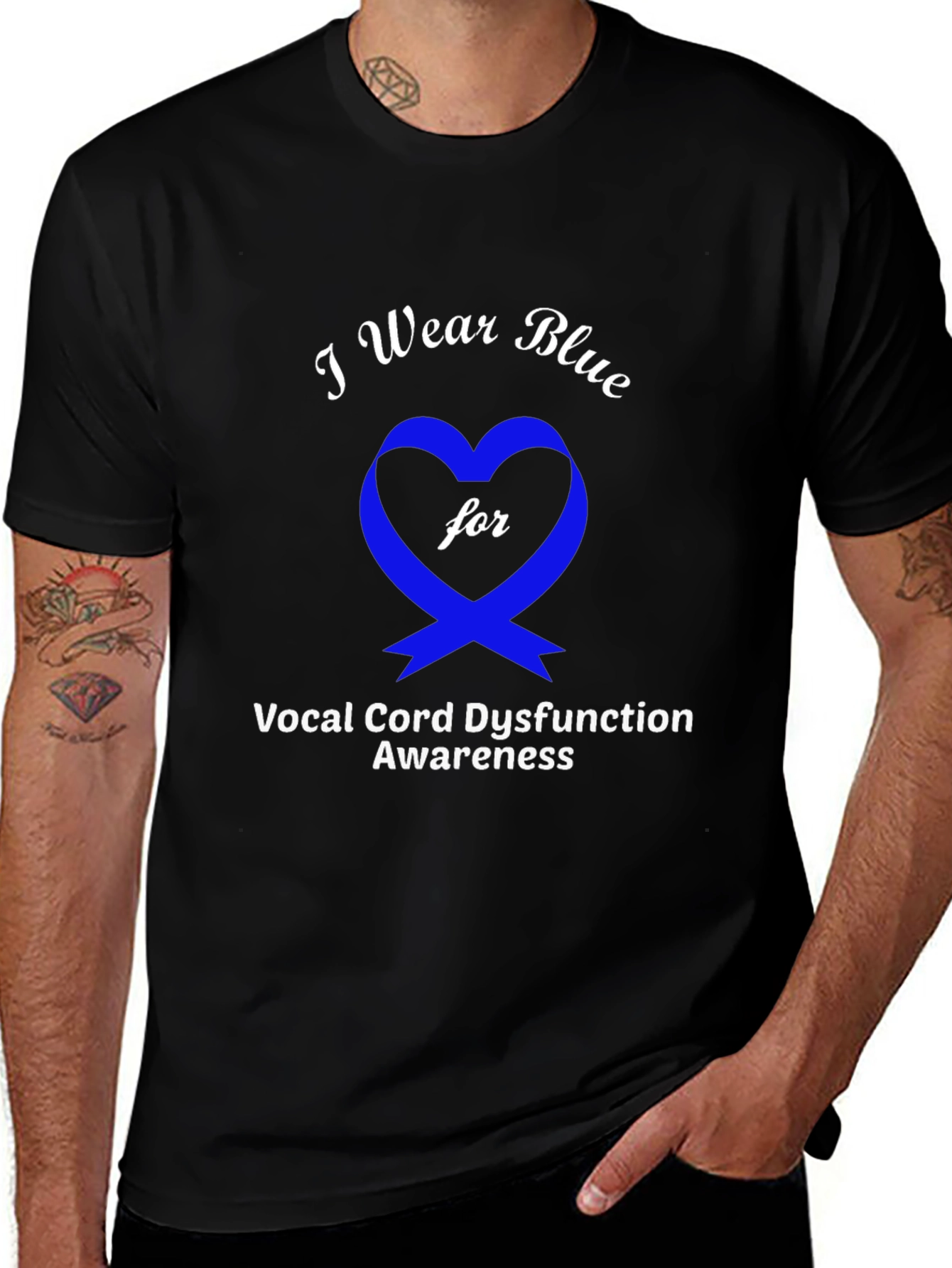 Blue Awareness Ribbon Graphic Tee