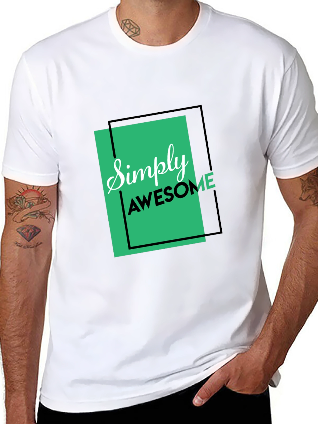 Simply Awesome Black Graphic Tee