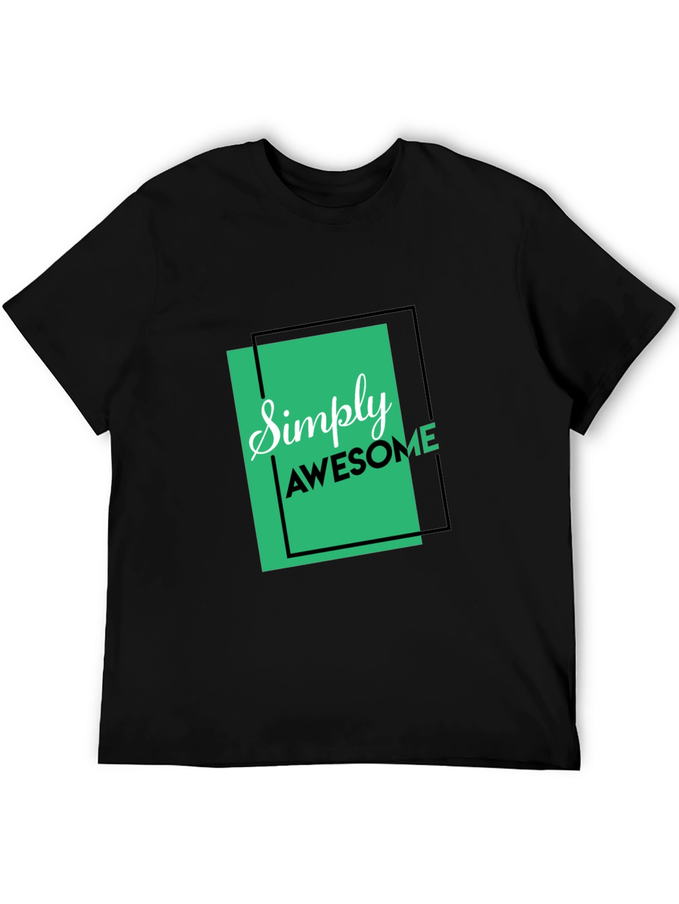 Simply Awesome Black Graphic Tee