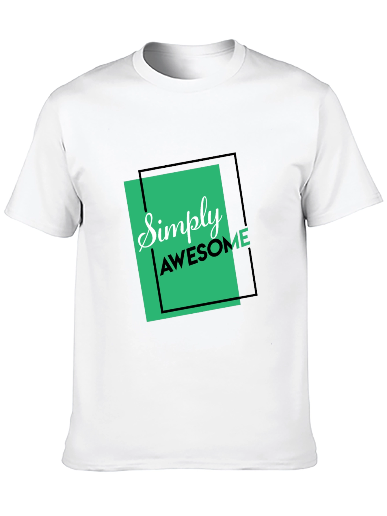 Simply Awesome Black Graphic Tee