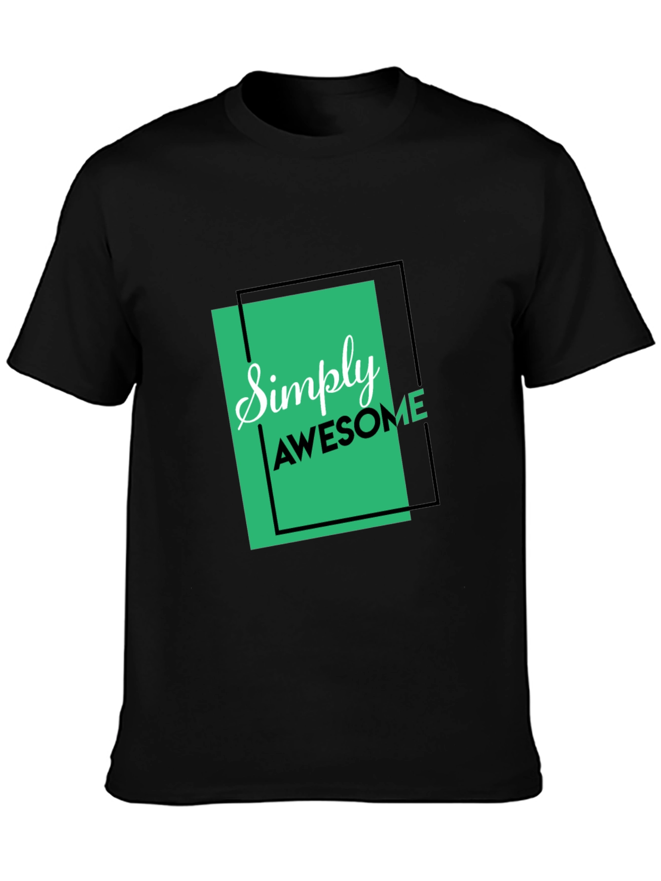 Simply Awesome Black Graphic Tee