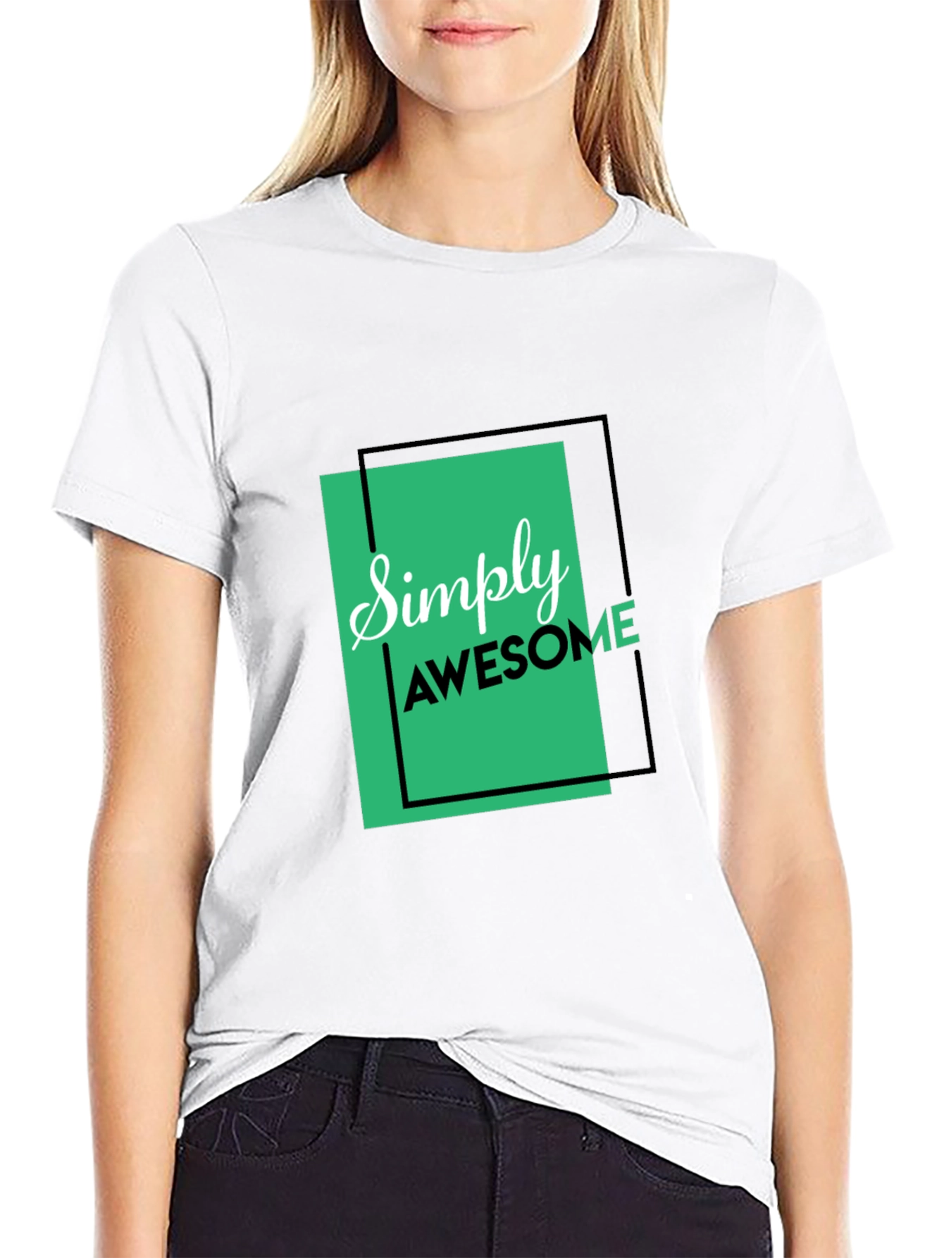 Simply Awesome Black Graphic Tee