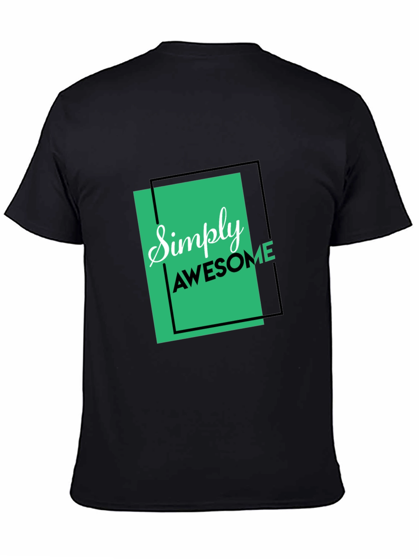 Simply Awesome Black Graphic Tee