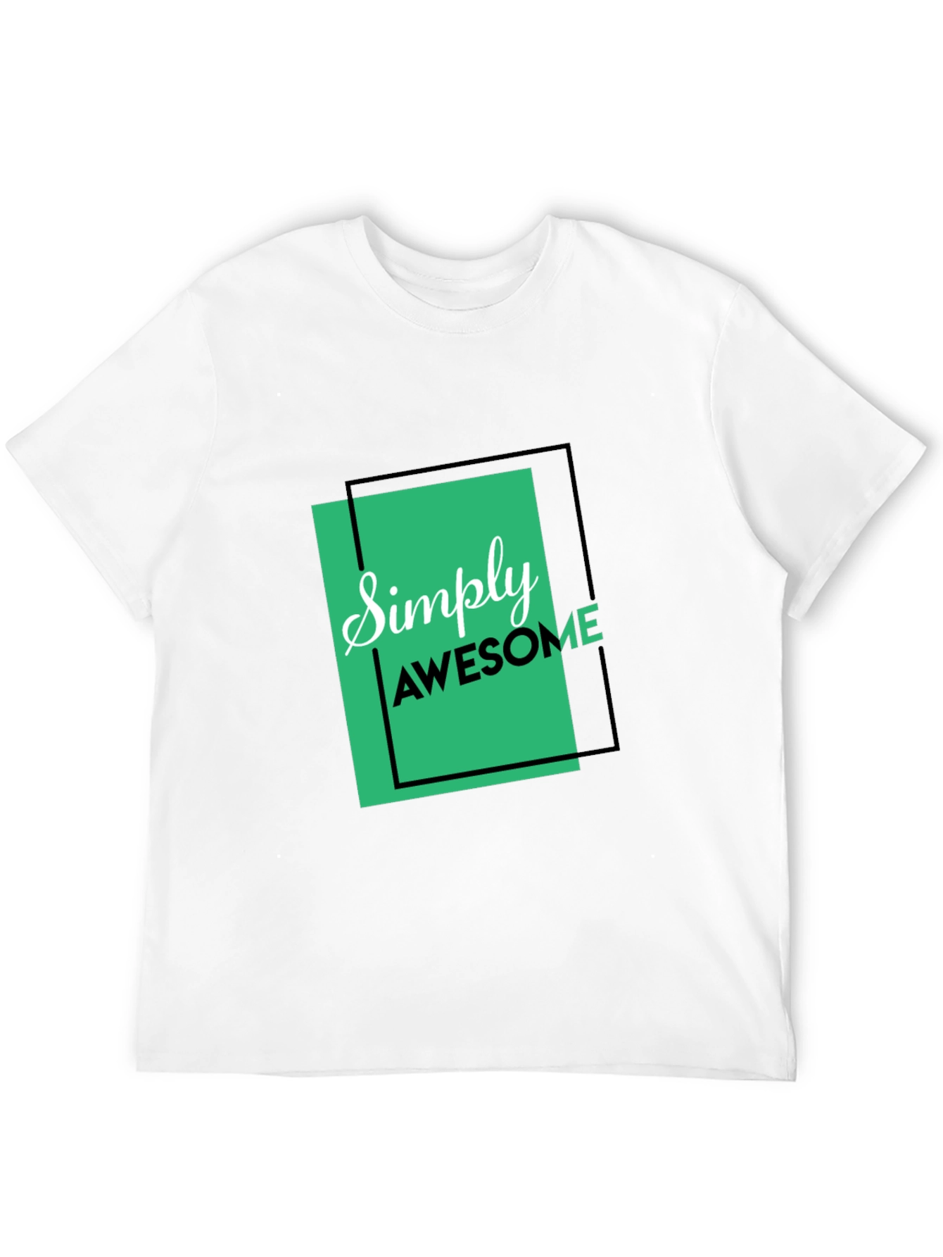 Simply Awesome Black Graphic Tee
