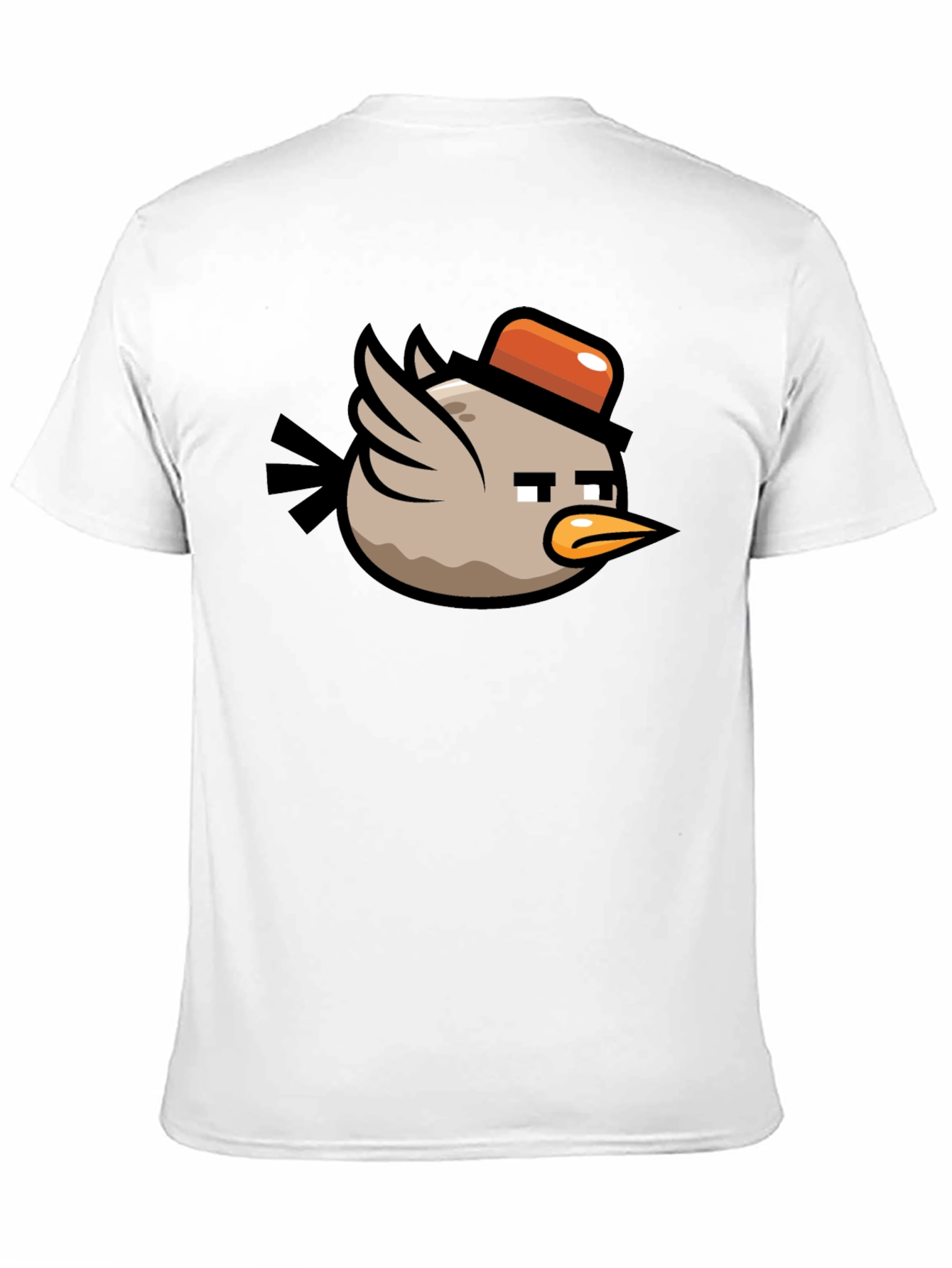 Cartoon Bird Graphic Tee - Mens Black T-Shirt