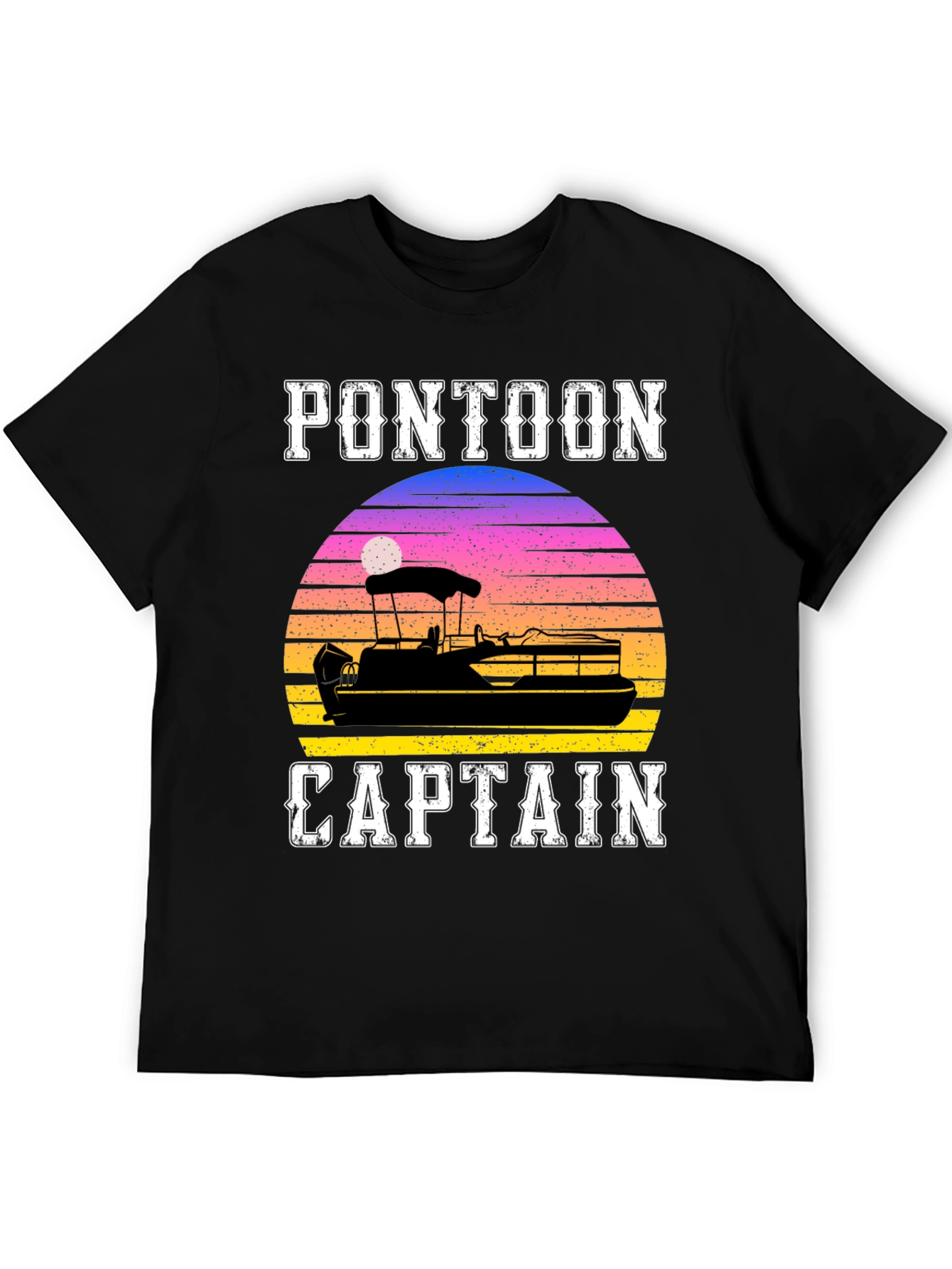Pontoon Captain Sunset Graphic Tee