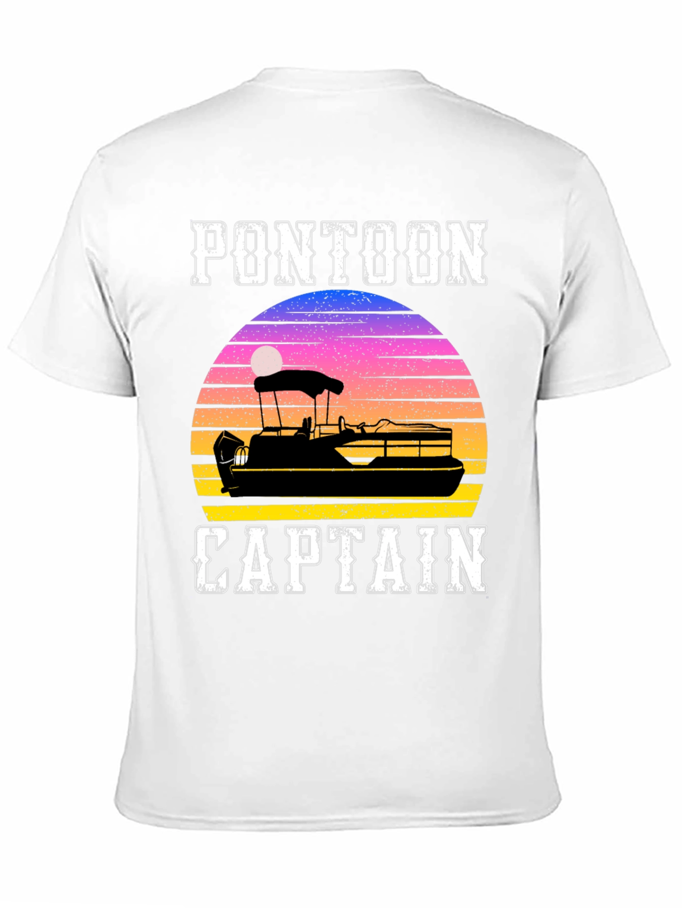 Pontoon Captain Sunset Graphic Tee