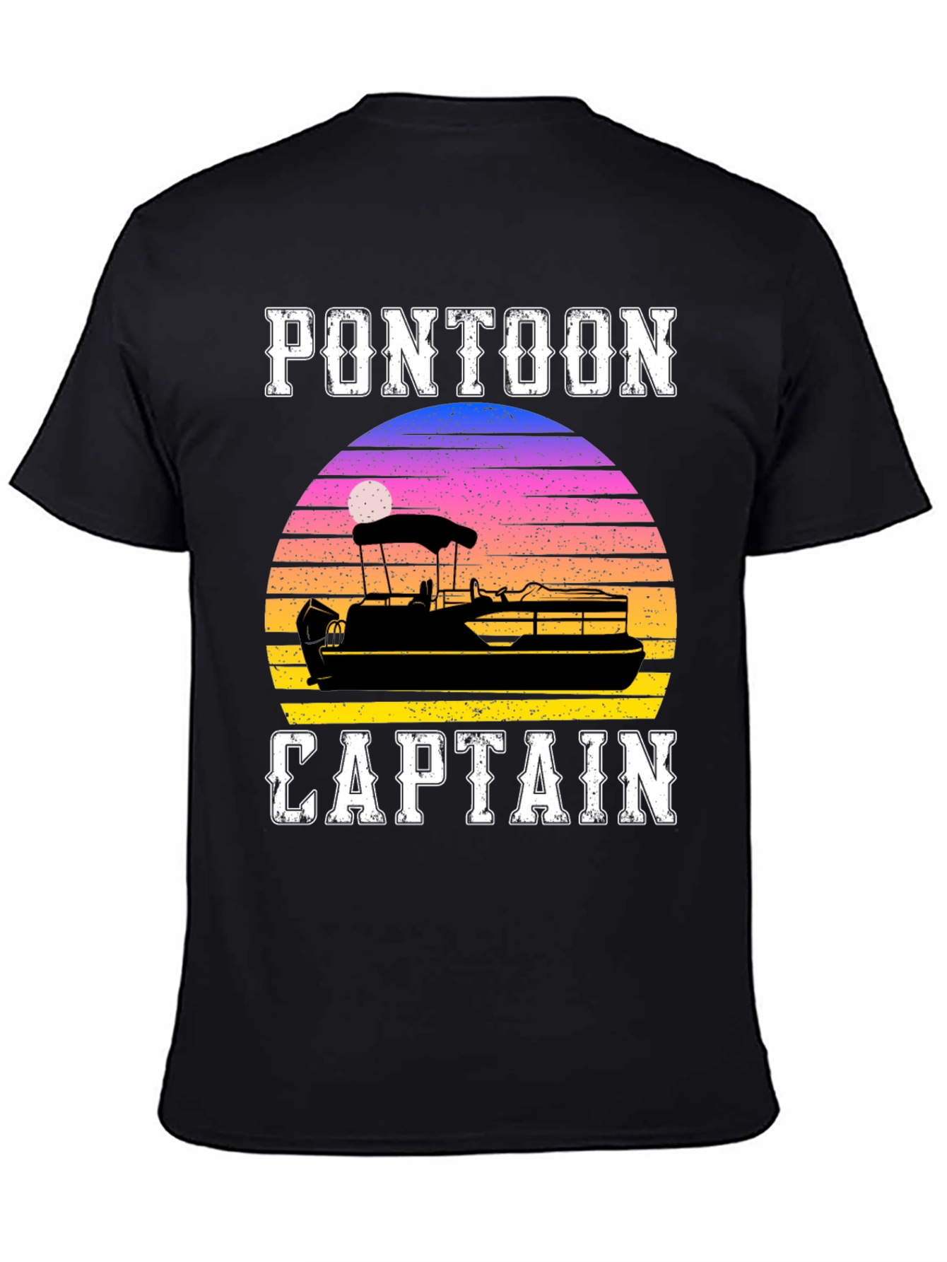 Pontoon Captain Sunset Graphic Tee