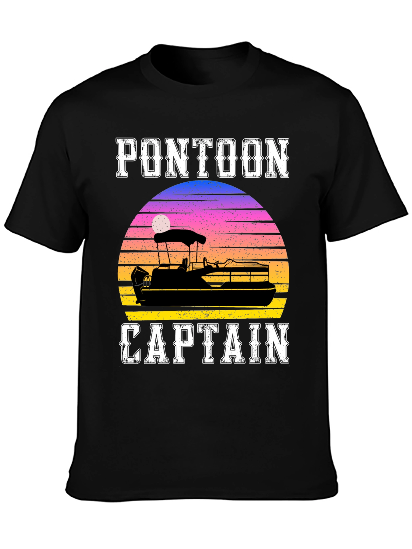 Pontoon Captain Sunset Graphic Tee