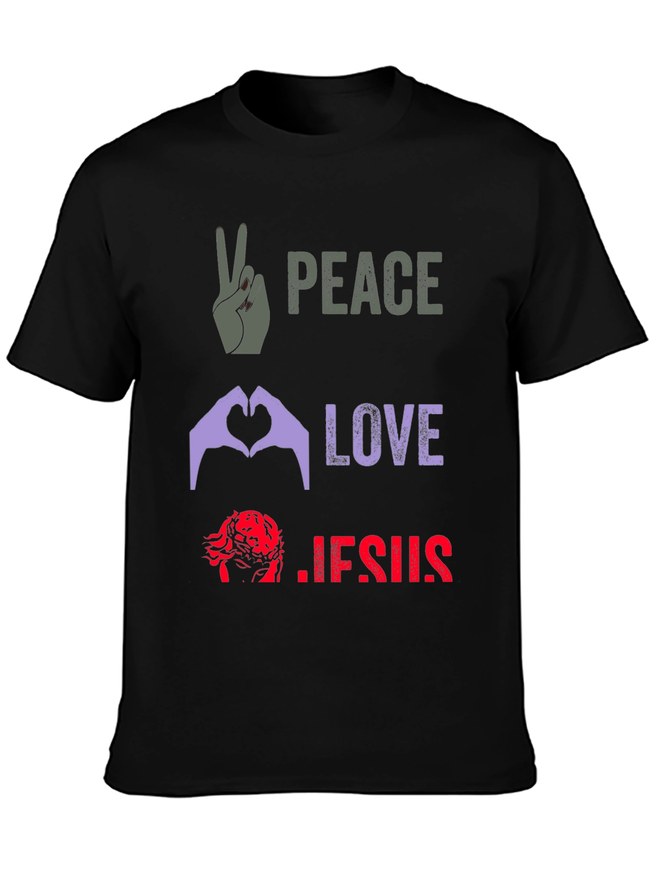 Peace Love Jesus Graphic Tee