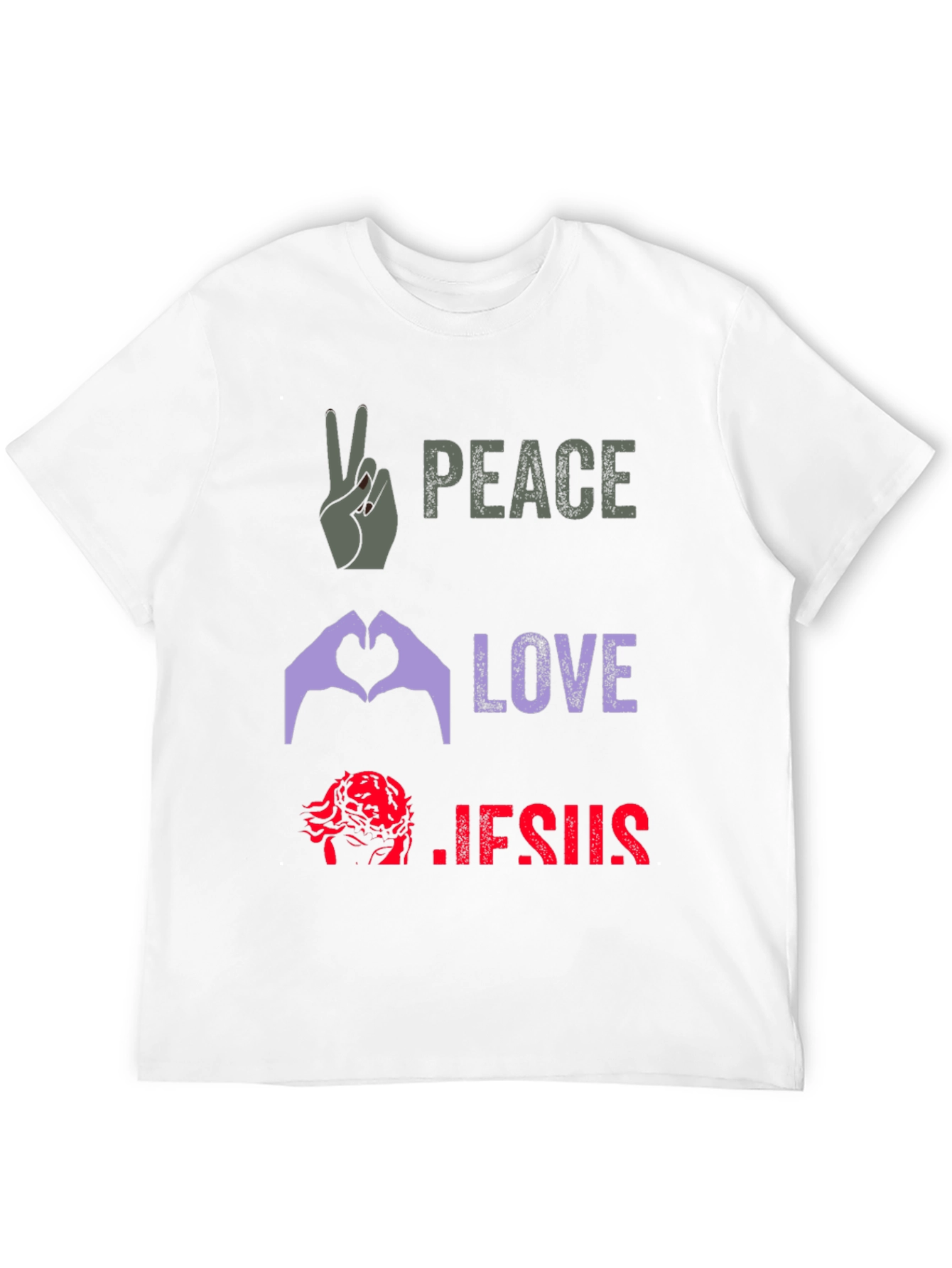 Peace Love Jesus Graphic Tee