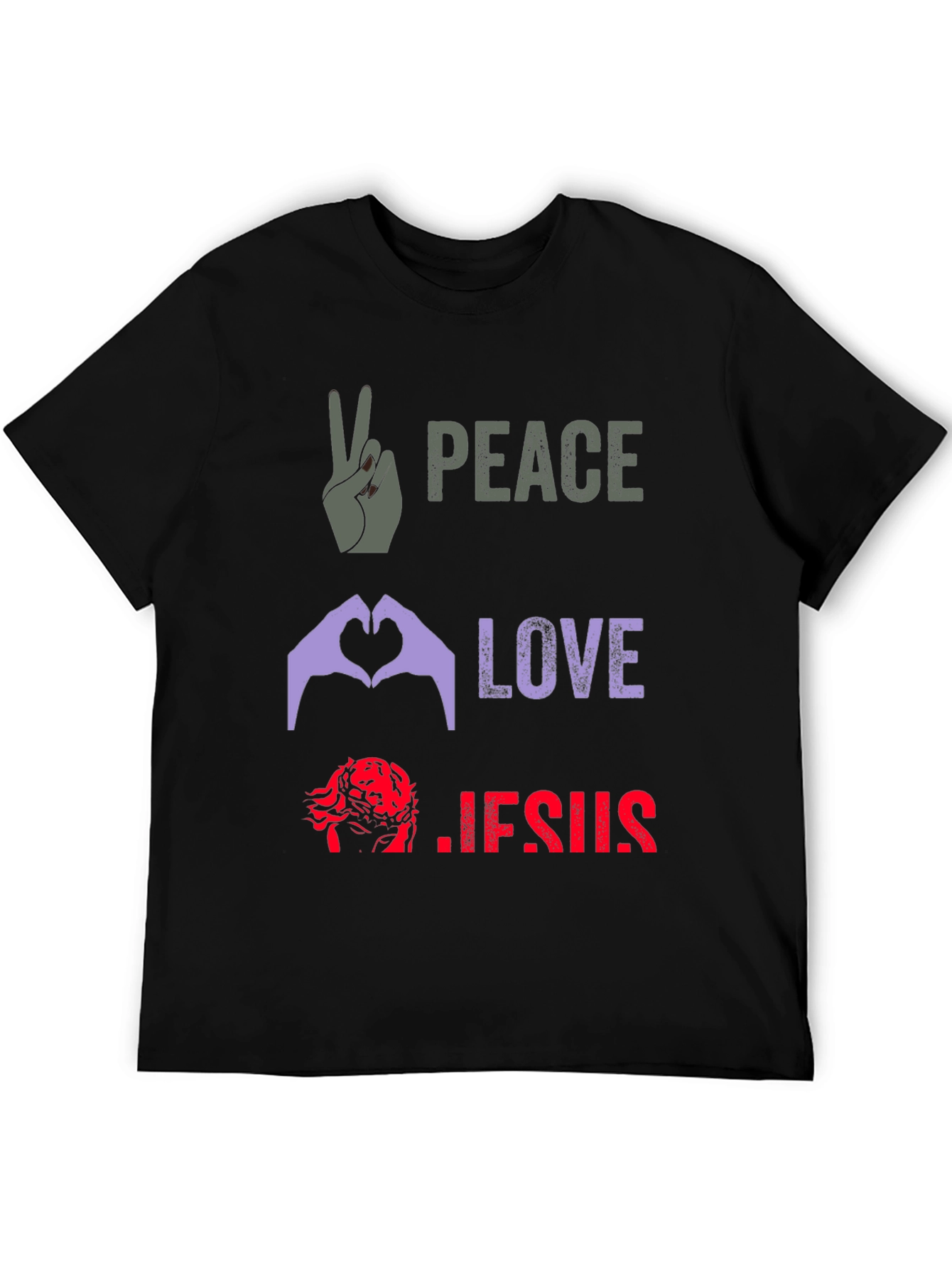 Peace Love Jesus Graphic Tee