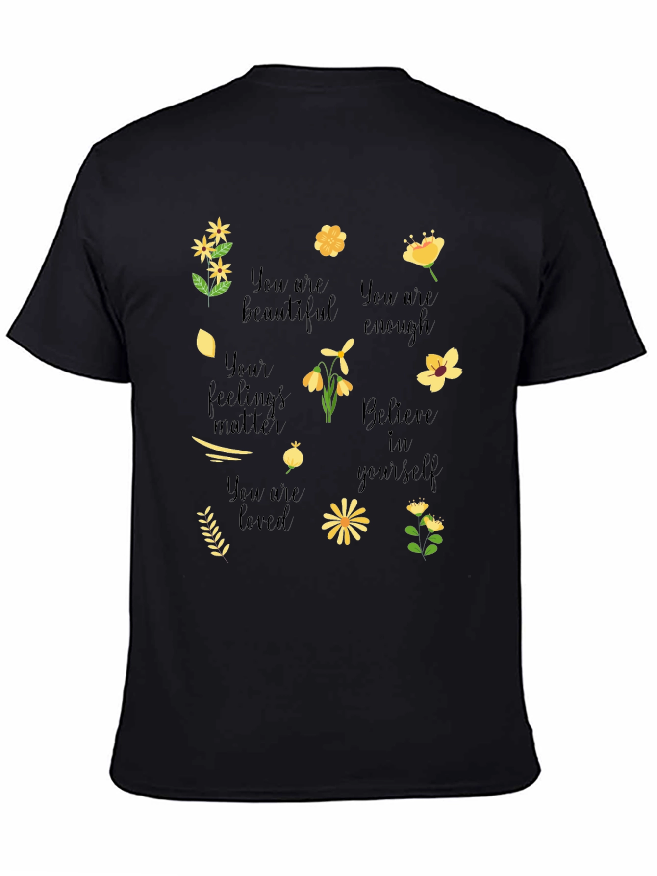 Floral Inspirational T-Shirt: You Are Enough