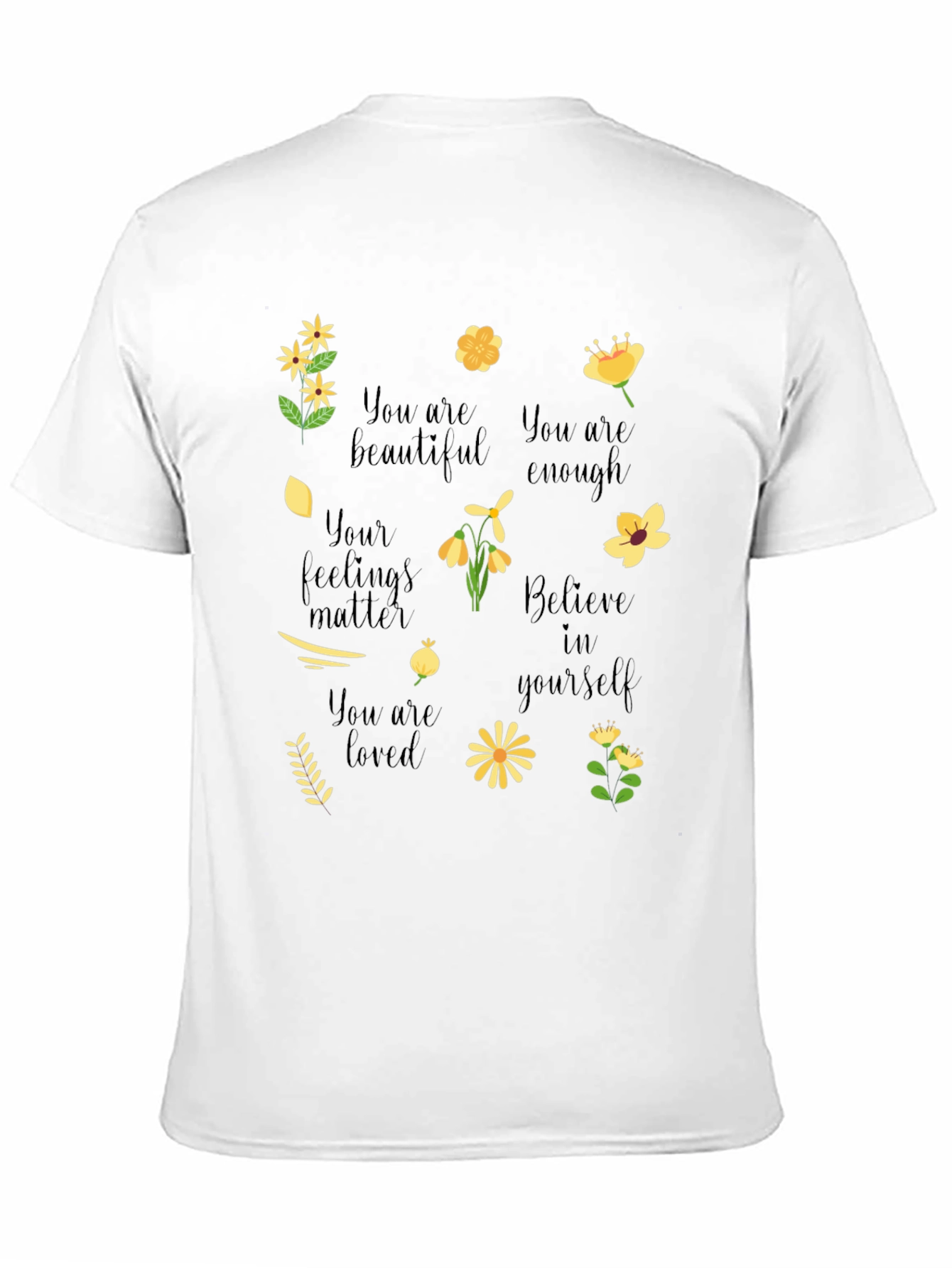 Floral Inspirational T-Shirt: You Are Enough