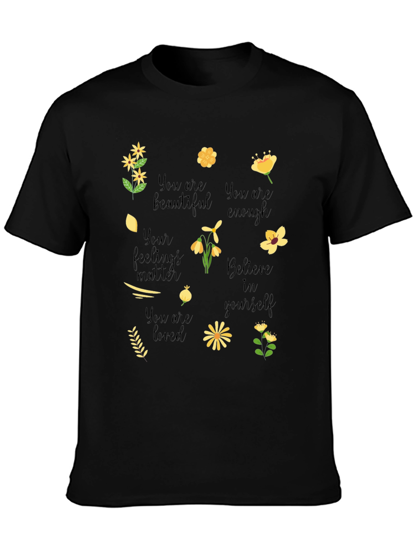 Floral Inspirational T-Shirt: You Are Enough