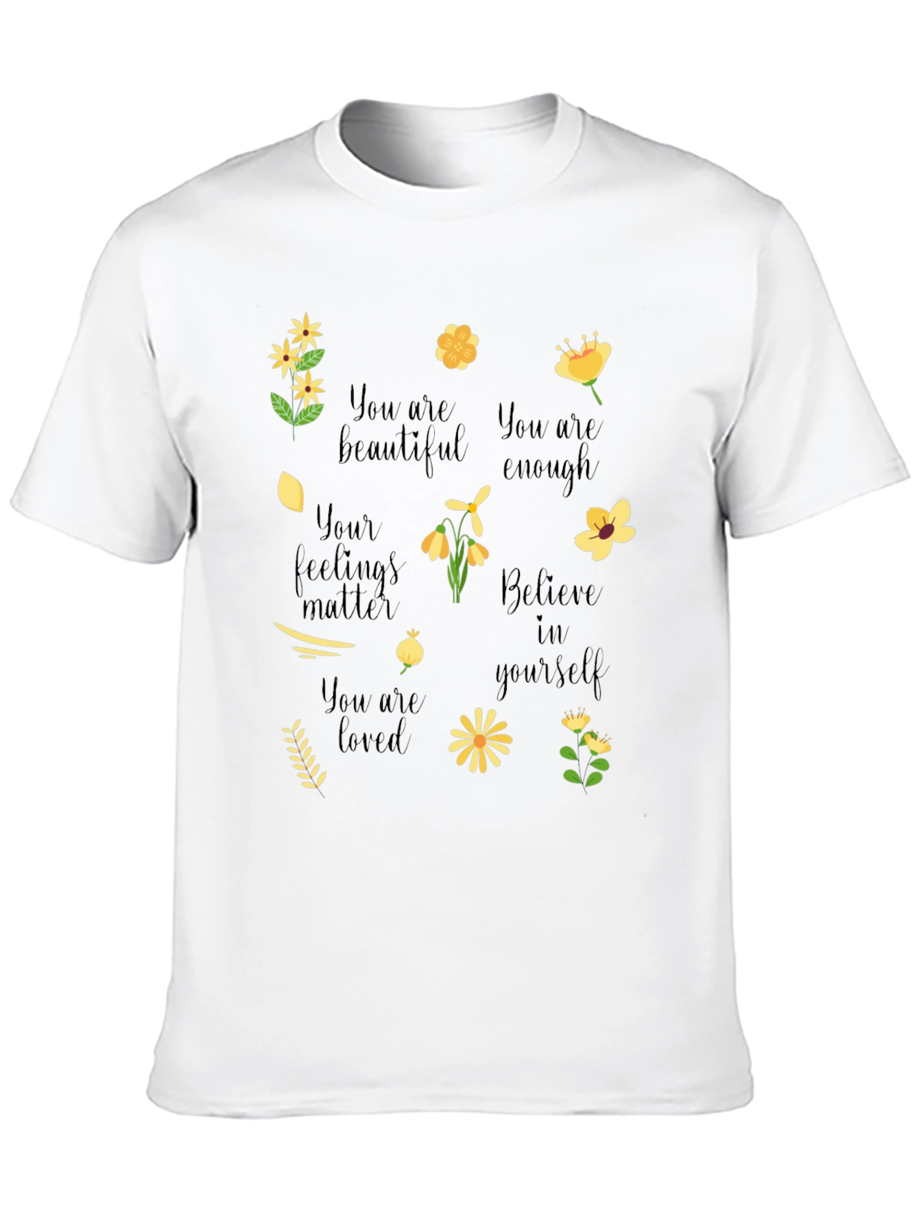Floral Inspirational T-Shirt: You Are Enough