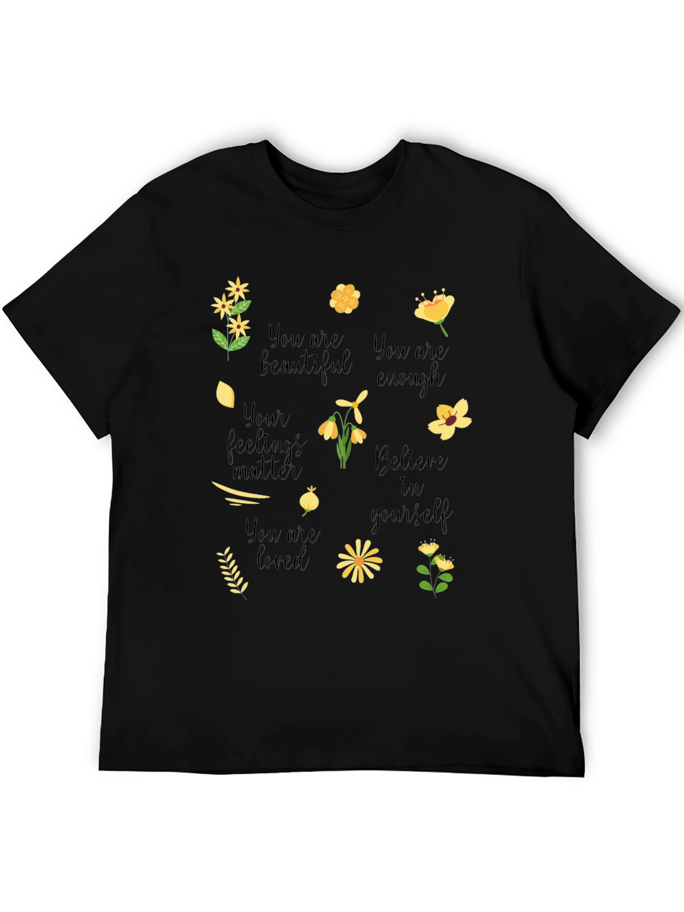 Floral Inspirational T-Shirt: You Are Enough