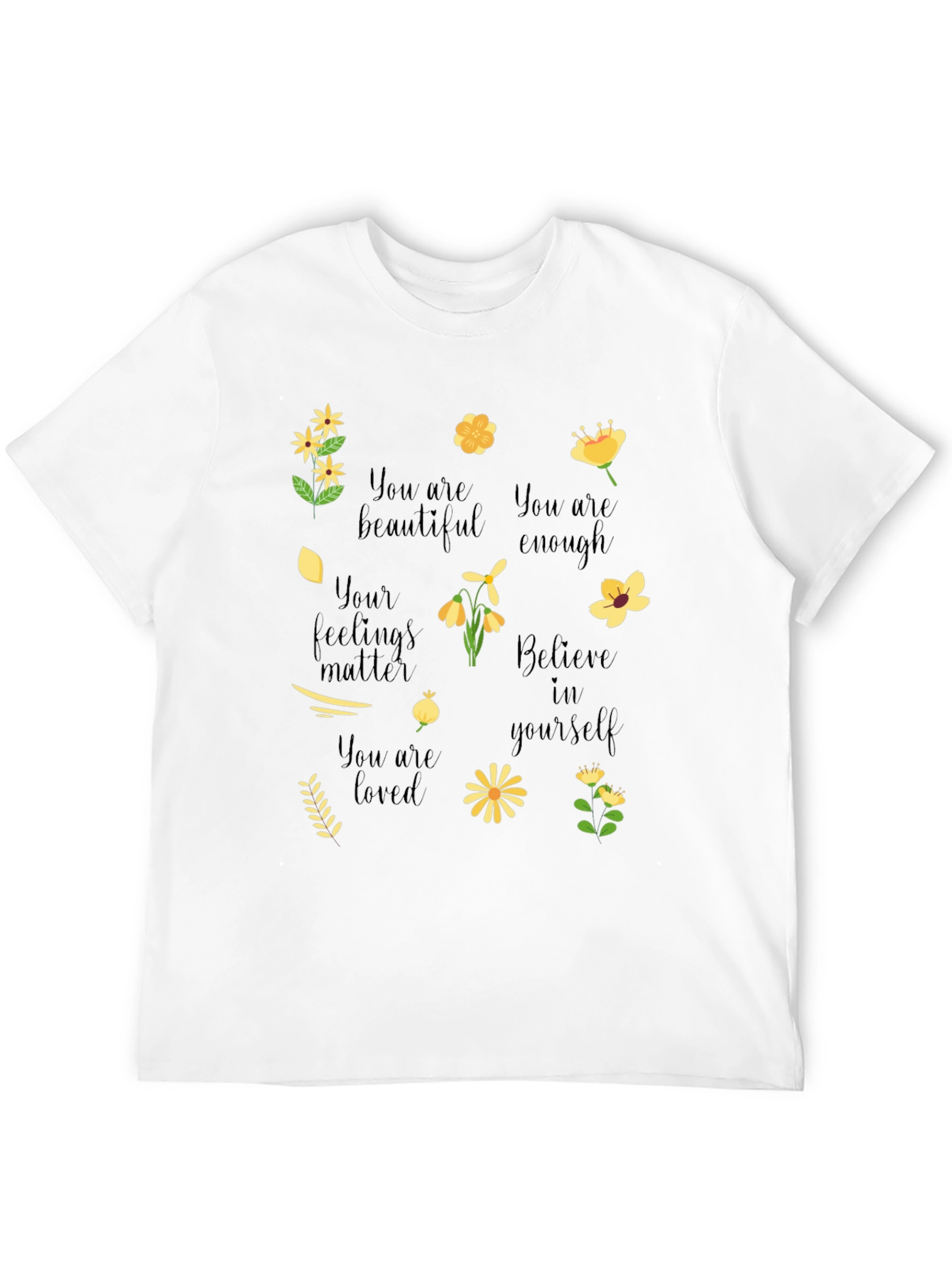 Floral Inspirational T-Shirt: You Are Enough