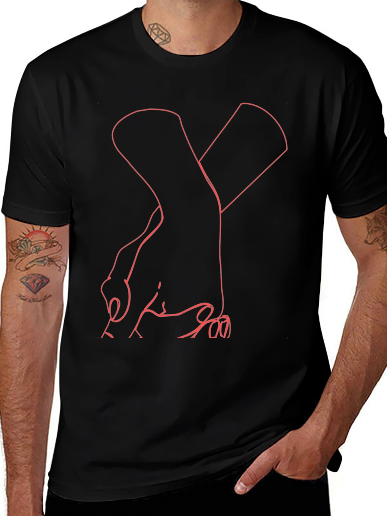 Abstract Hands Graphic T-Shirt