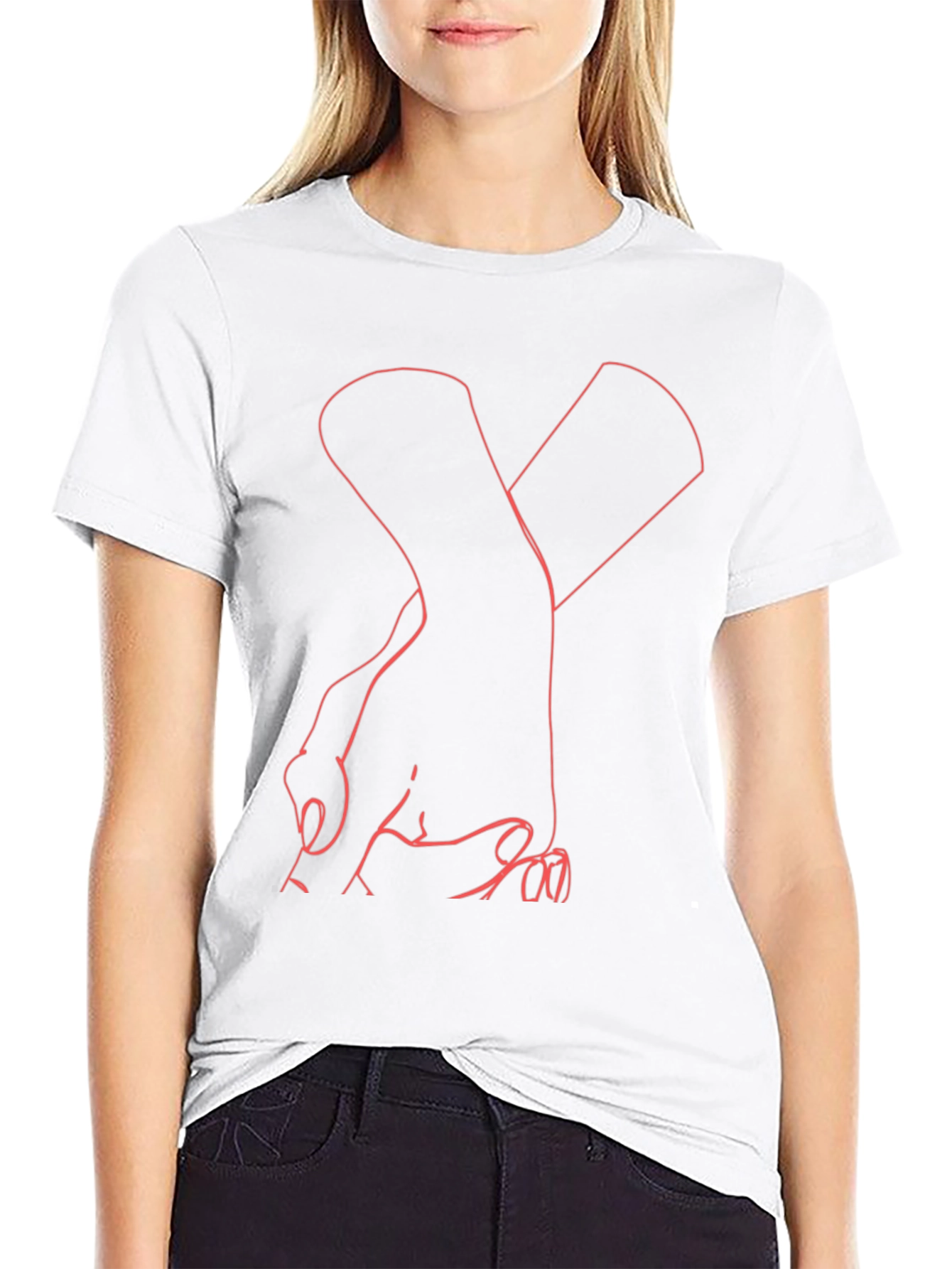Abstract Hands Graphic T-Shirt