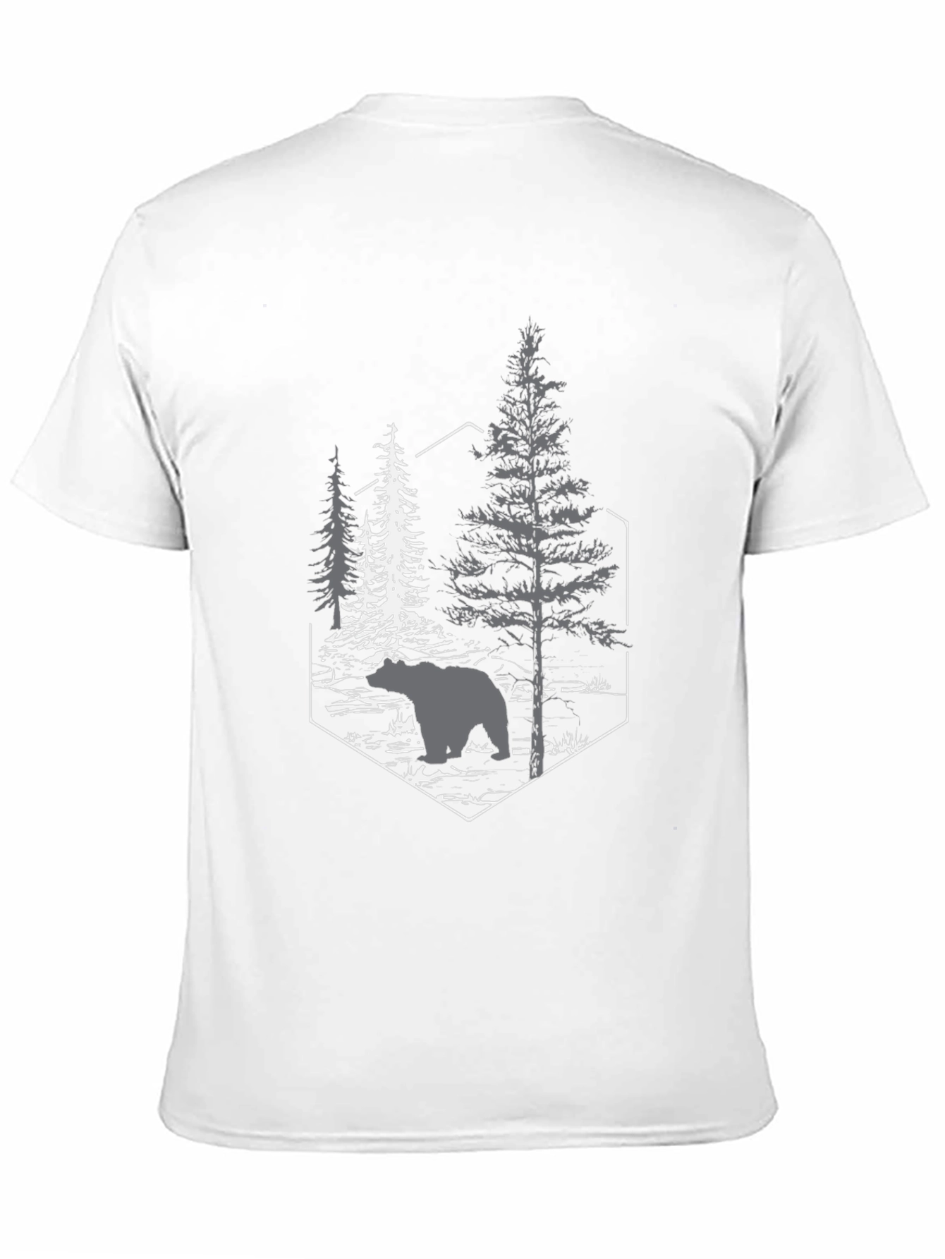 Bear in Woods Graphic Tee - Black