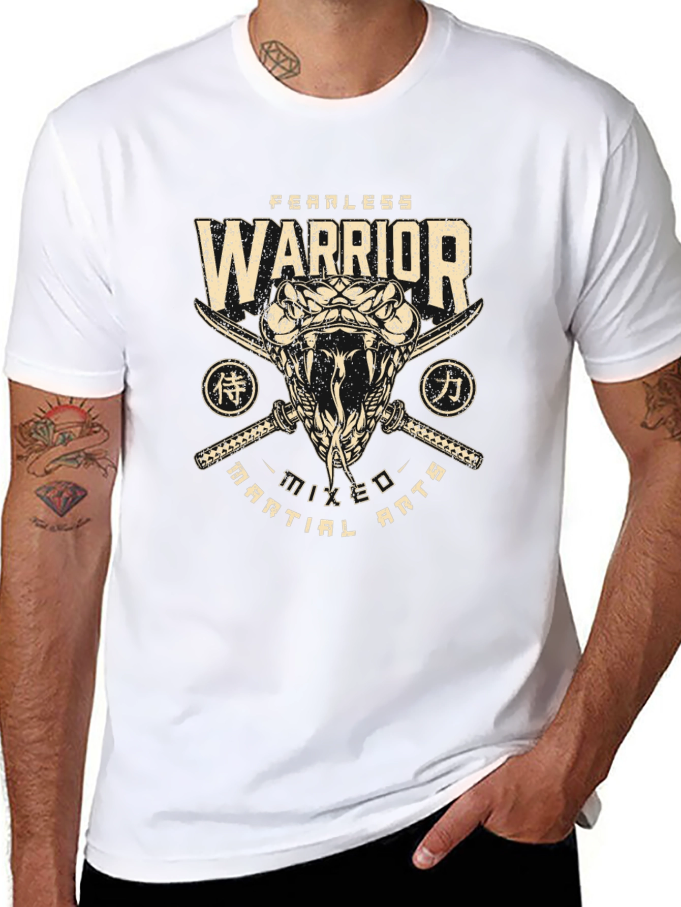 Fearless Warrior Mixed Martial Arts Snake T-Shirt