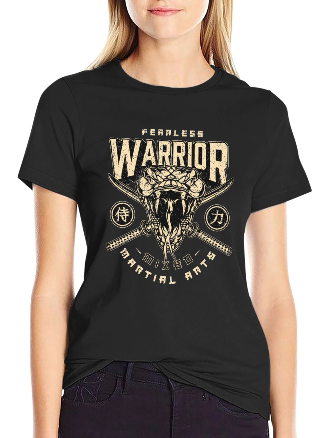 Fearless Warrior Mixed Martial Arts Snake T-Shirt