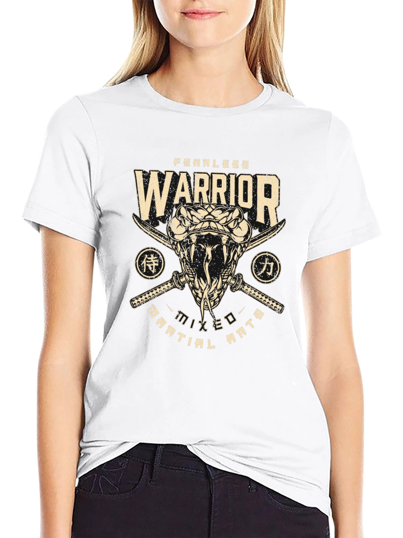 Fearless Warrior Mixed Martial Arts Snake T-Shirt